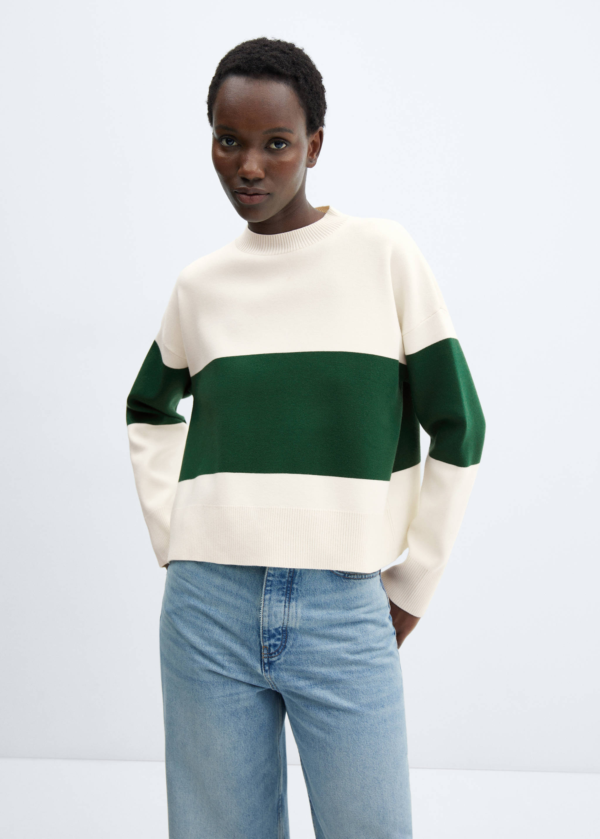Oversized striped sweater - Medium plane