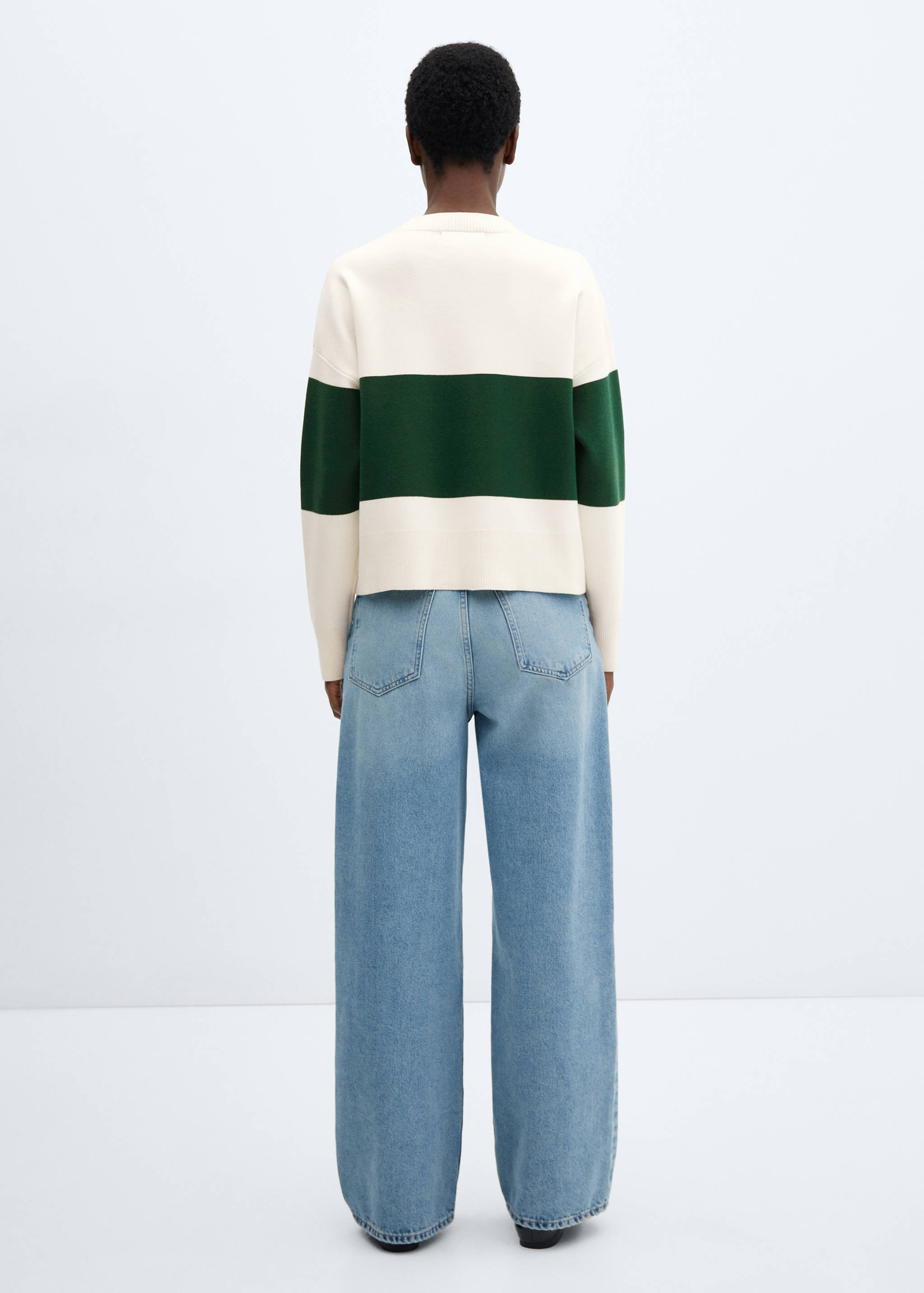 Oversized striped sweater - Reverse of the article