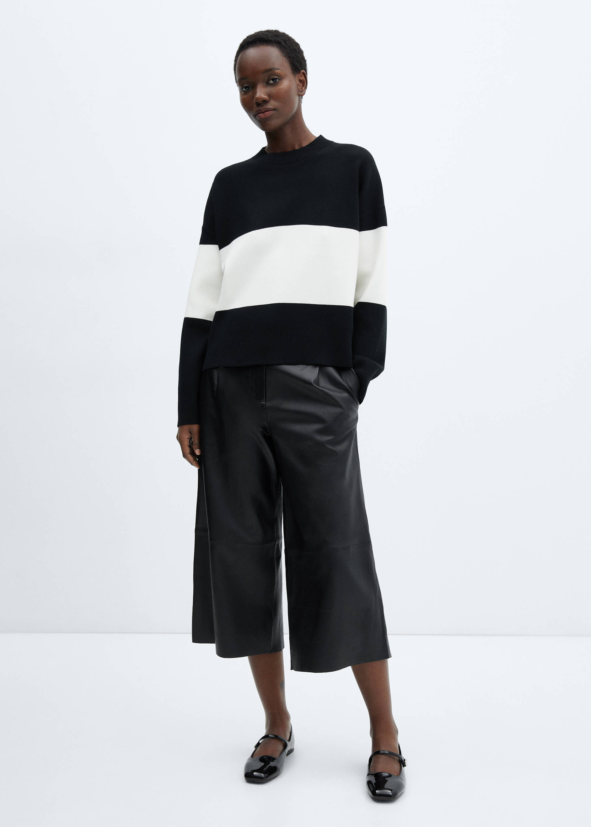 Oversized striped sweater - General plane