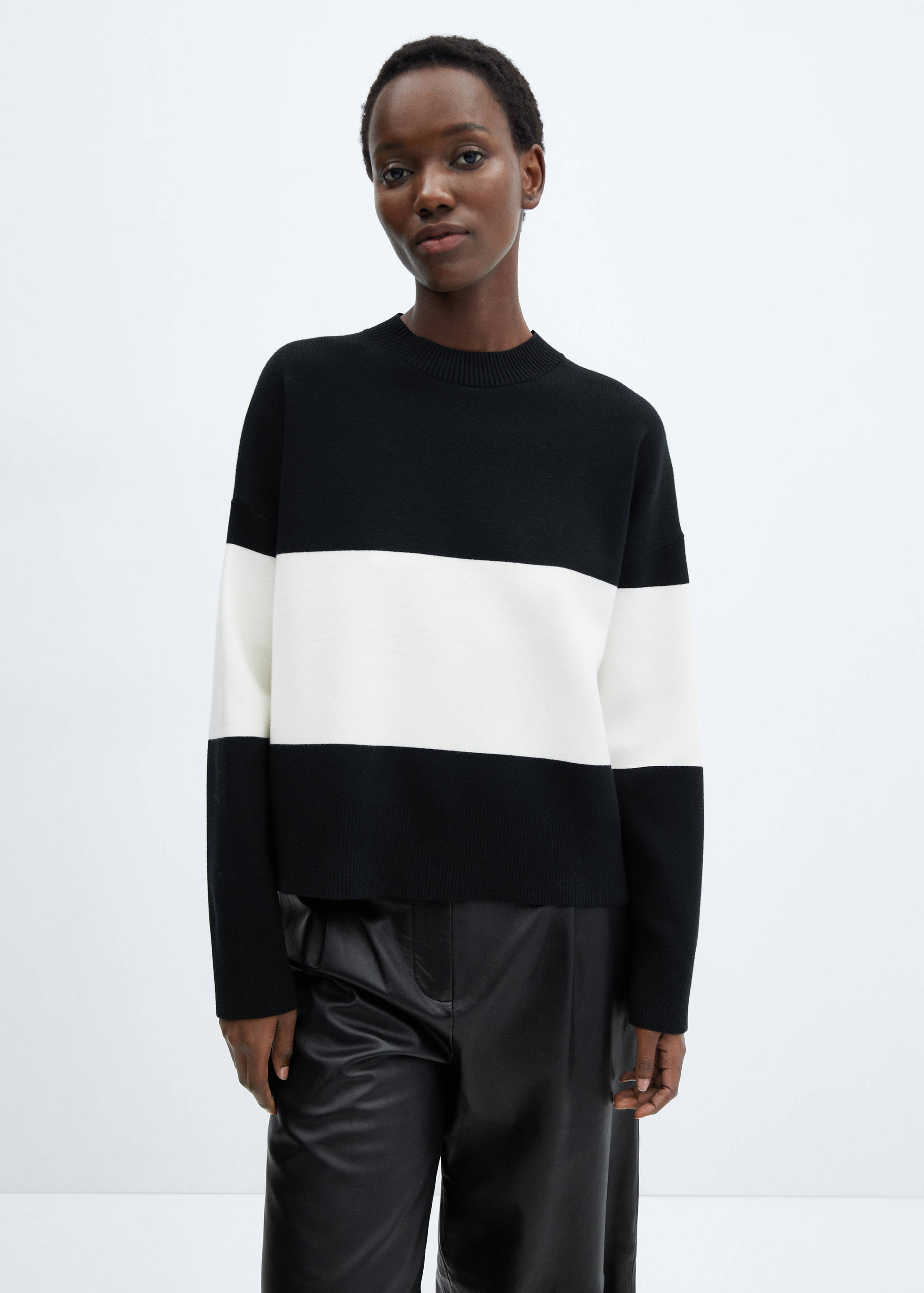 Oversized striped sweater - Medium plane