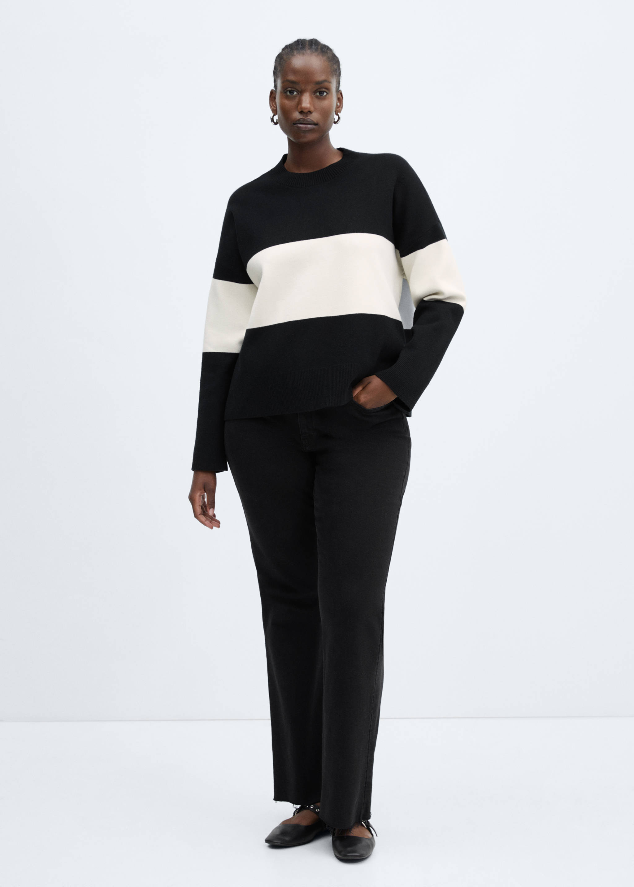 Oversized striped sweater - Details of the article 3