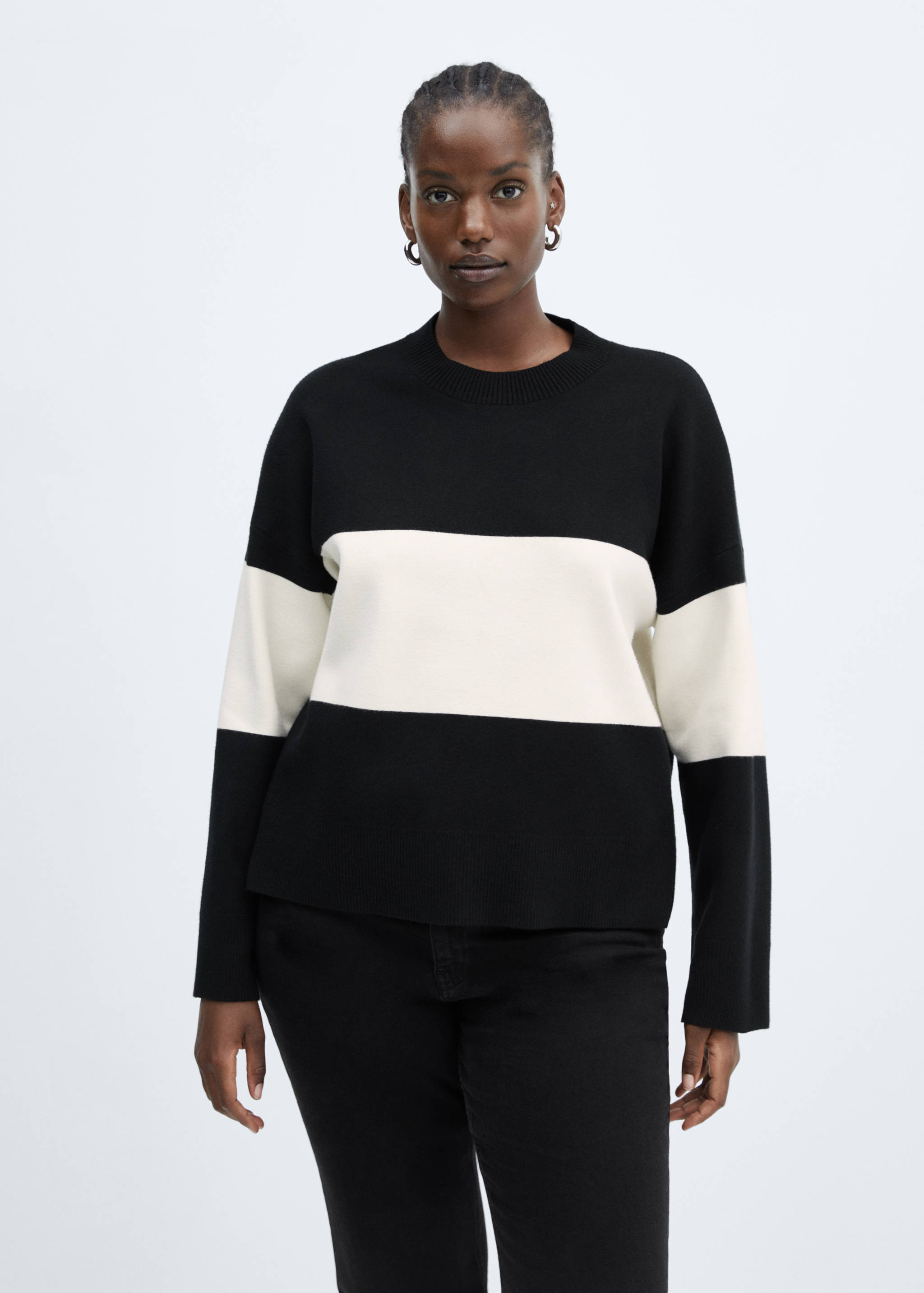 Oversized striped sweater - Details of the article 5