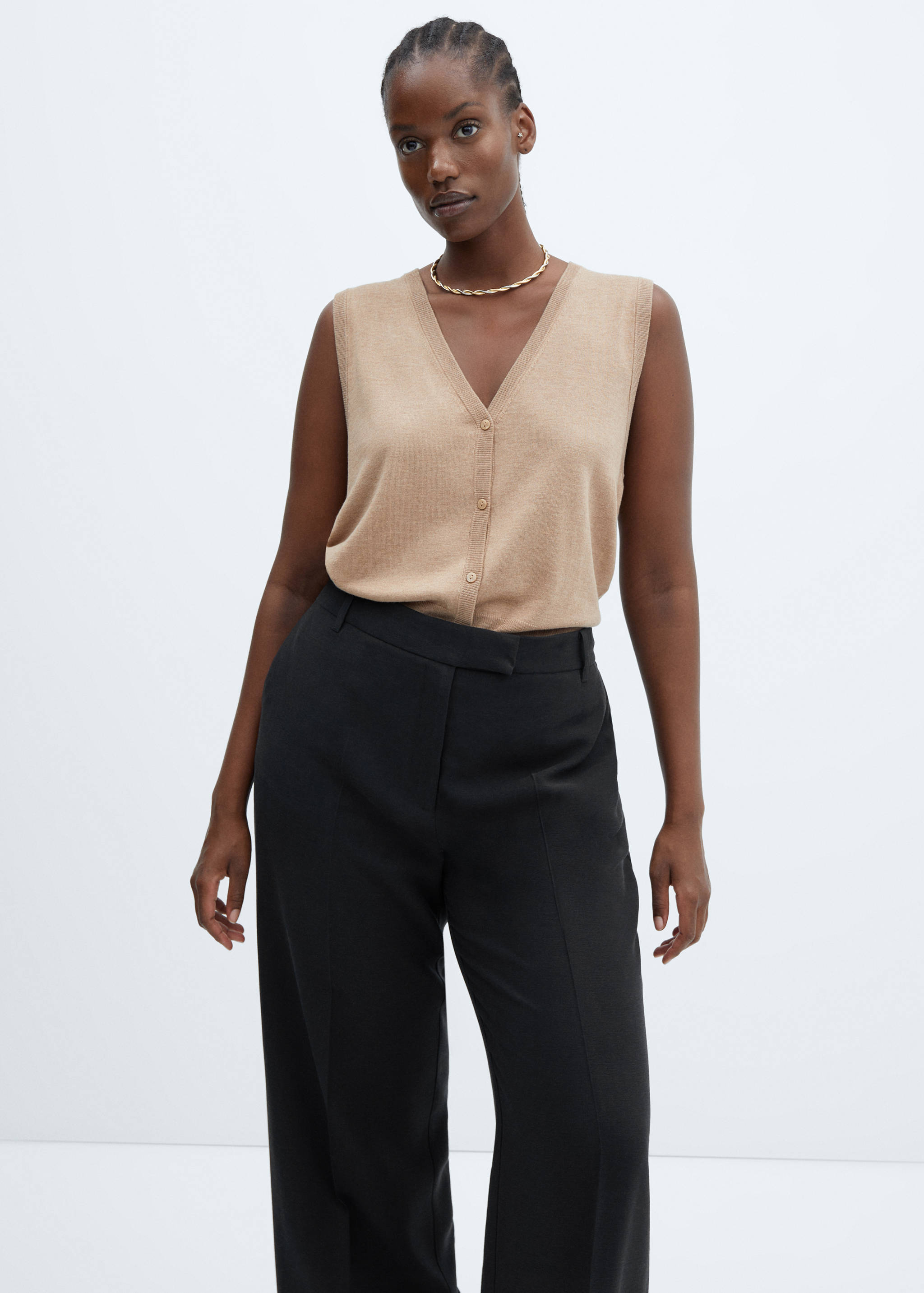 Low-waist wide leg trousers - Details of the article 5