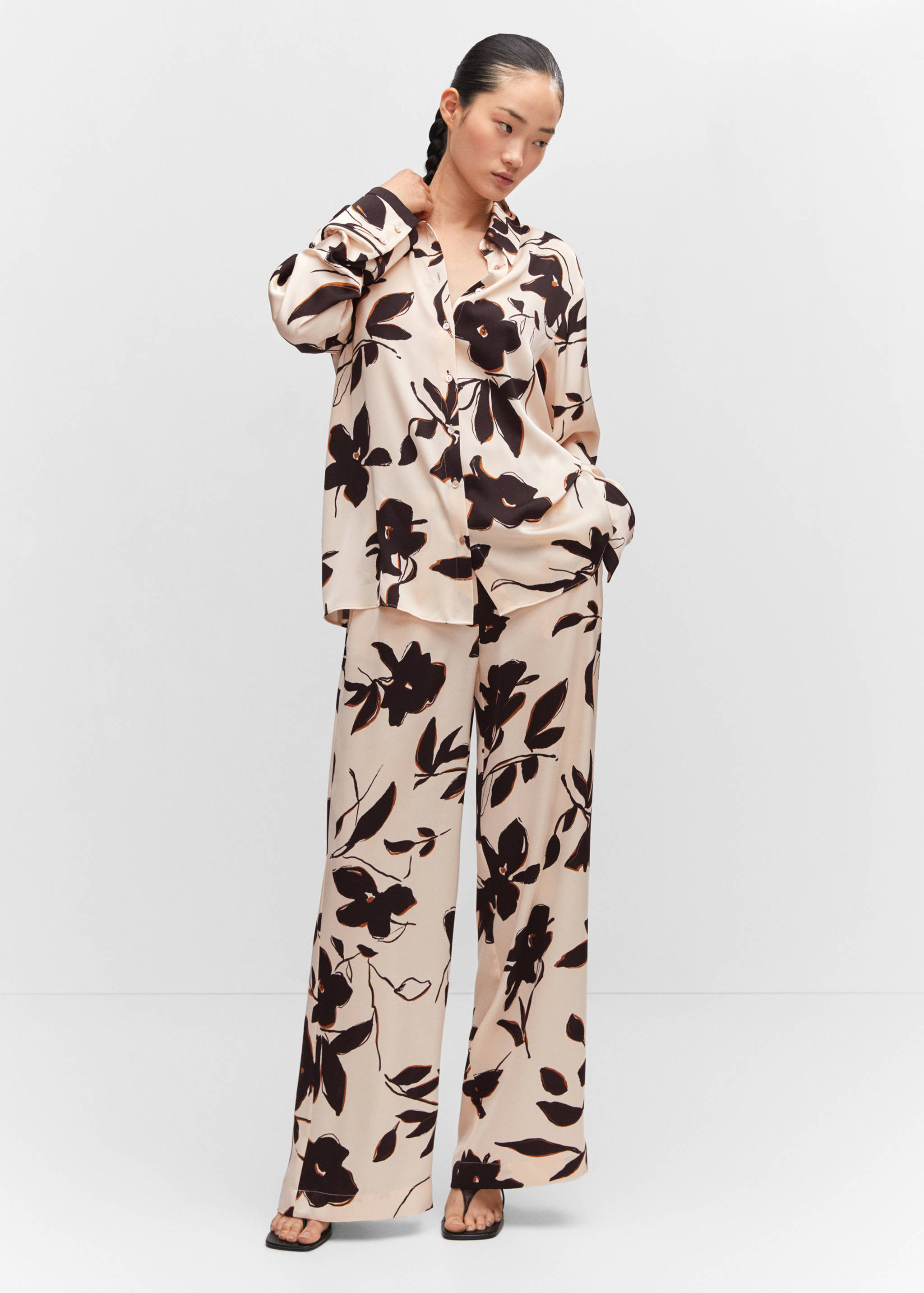 Wide leg printed trousers - Details of the article 6