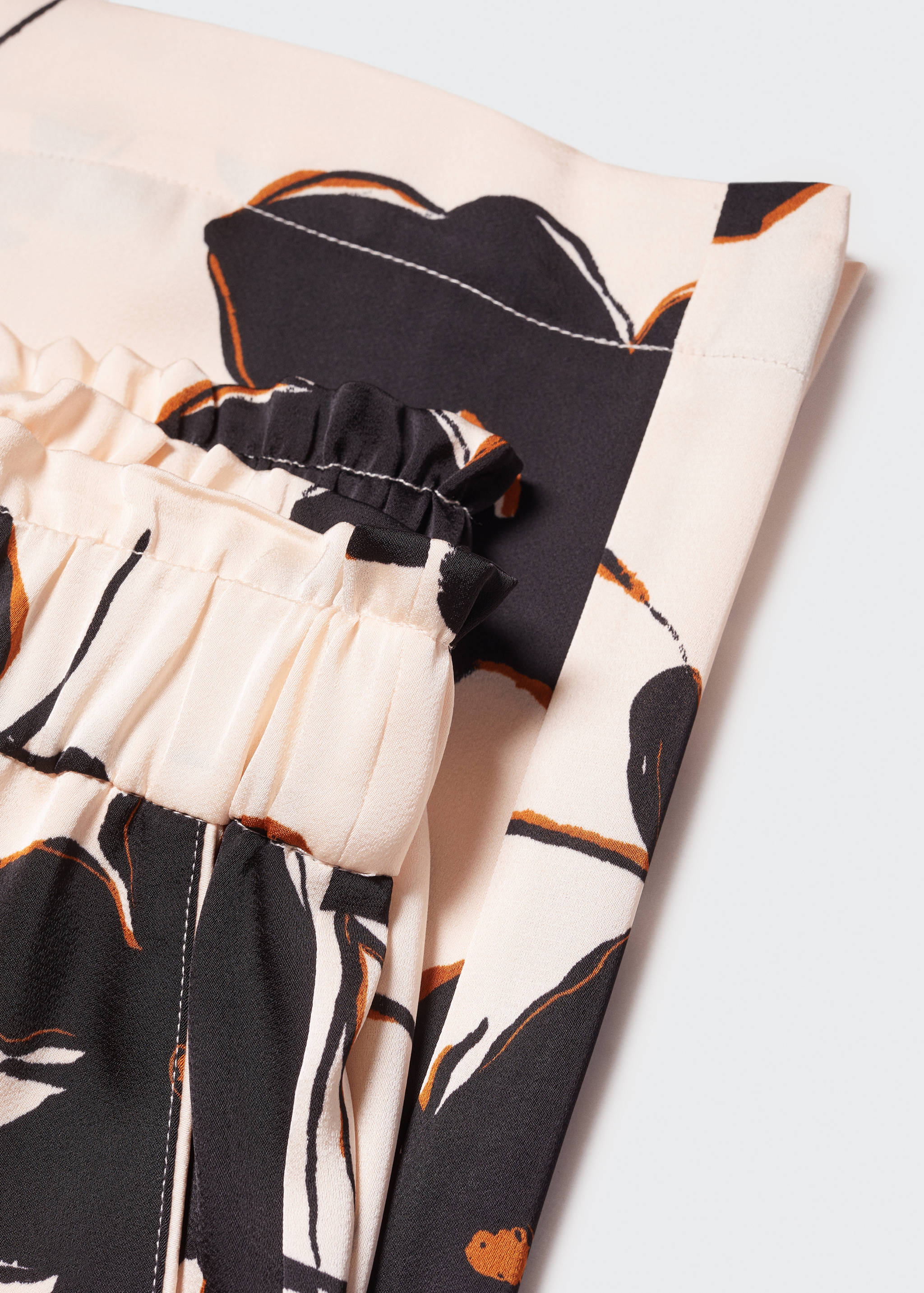 Wide leg printed trousers - Details of the article 8