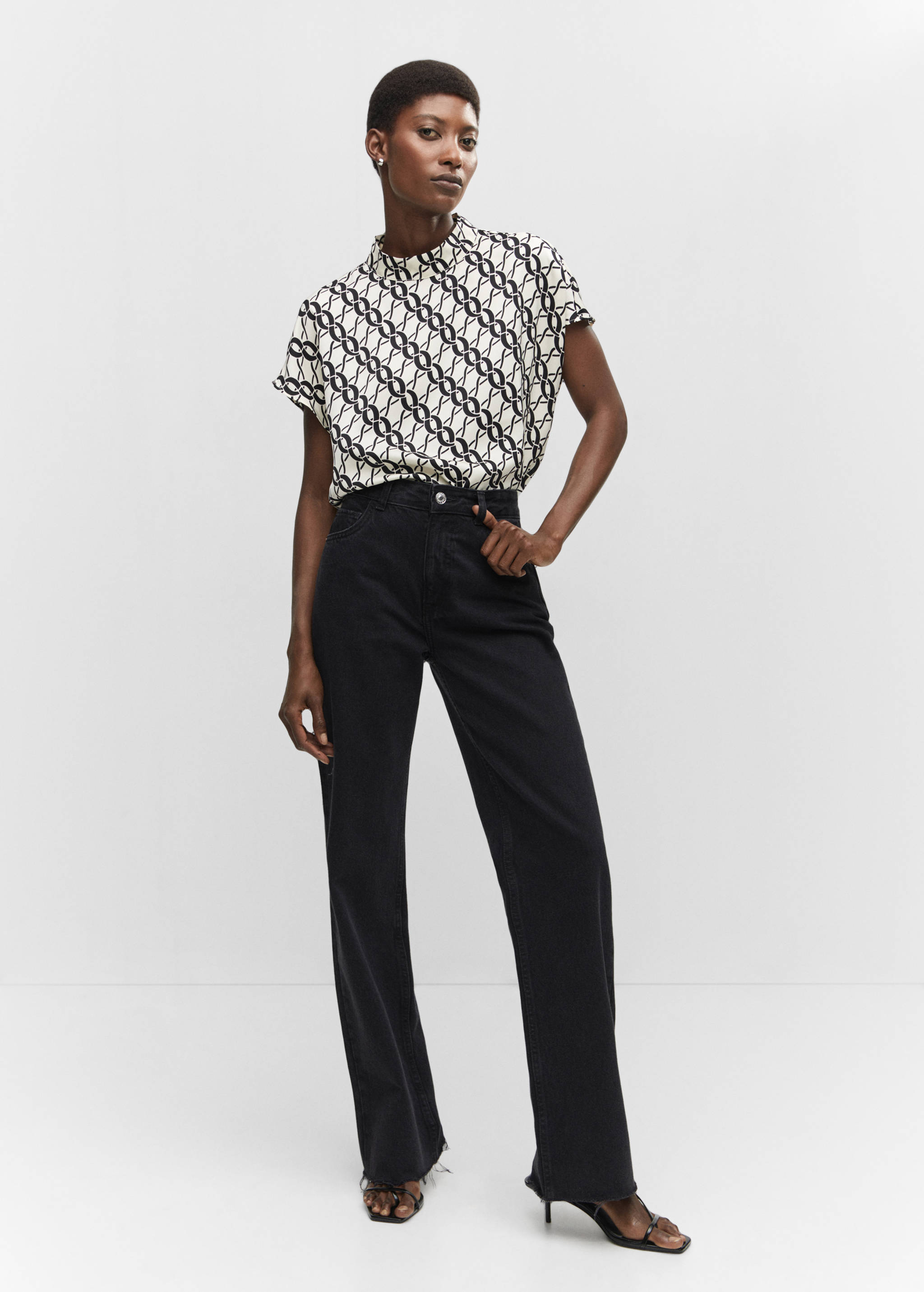 Chain print blouse - General plane