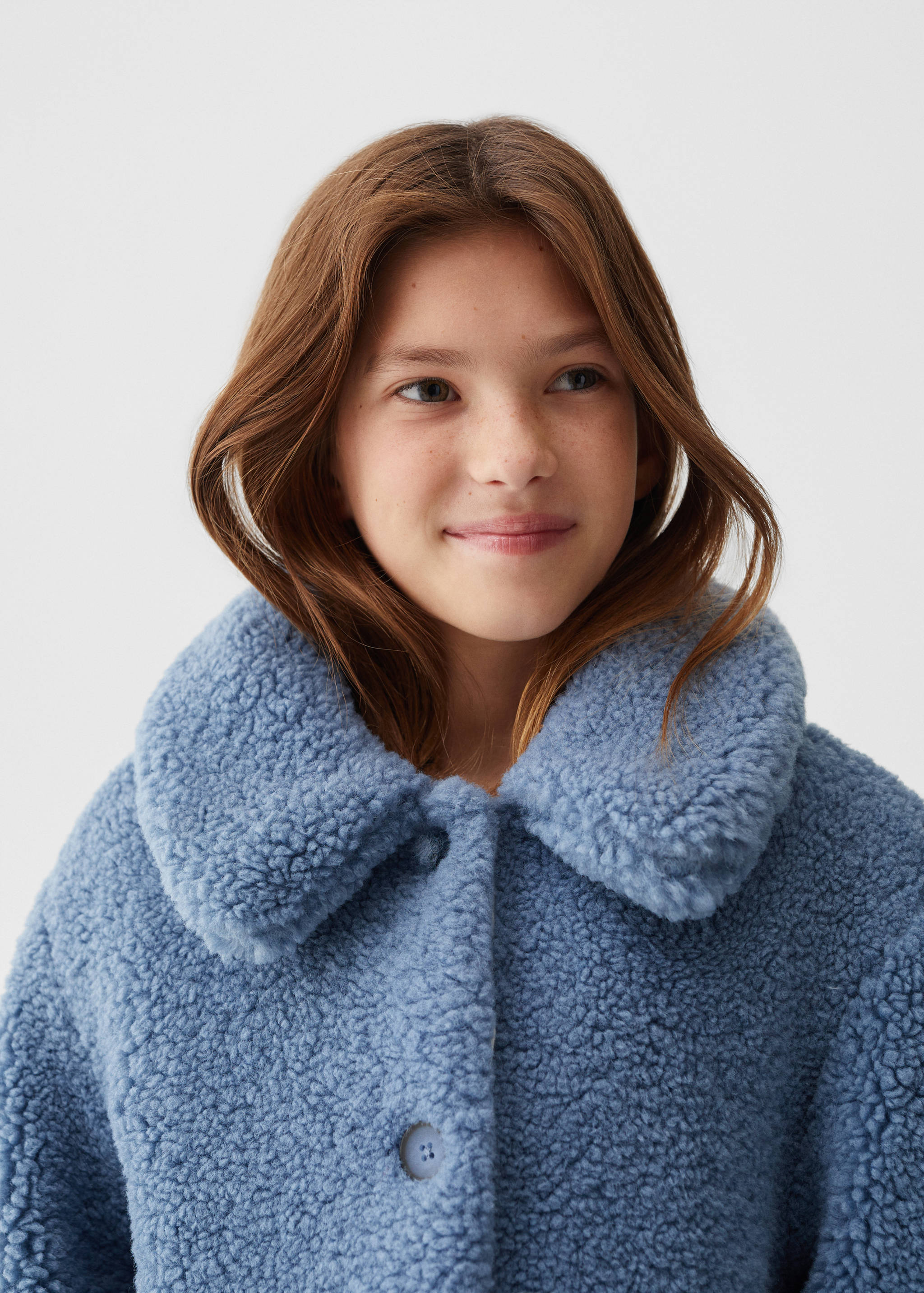 Shearling-effect coat - Details of the article 1