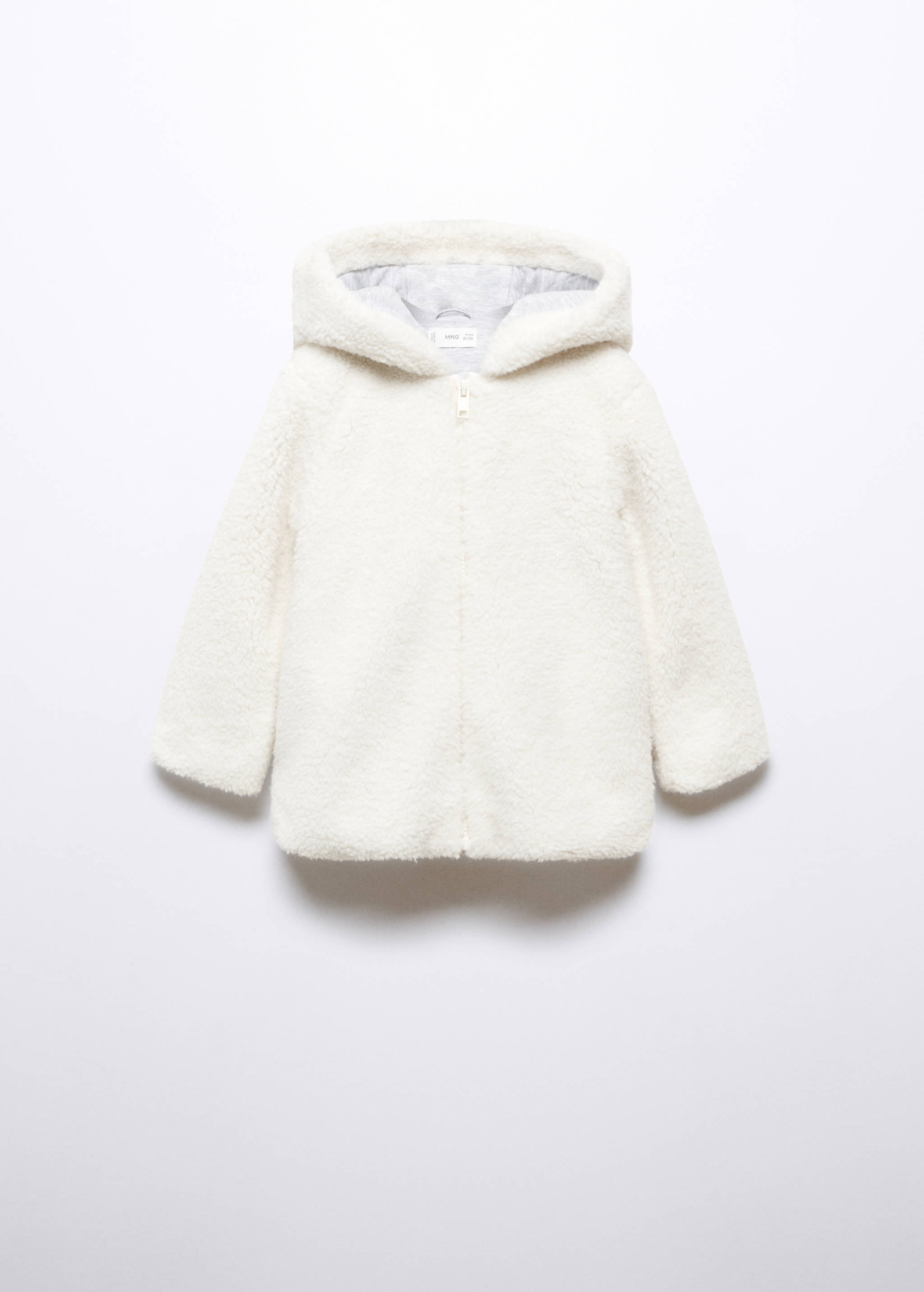 Hooded fur-effect coat - Article without model