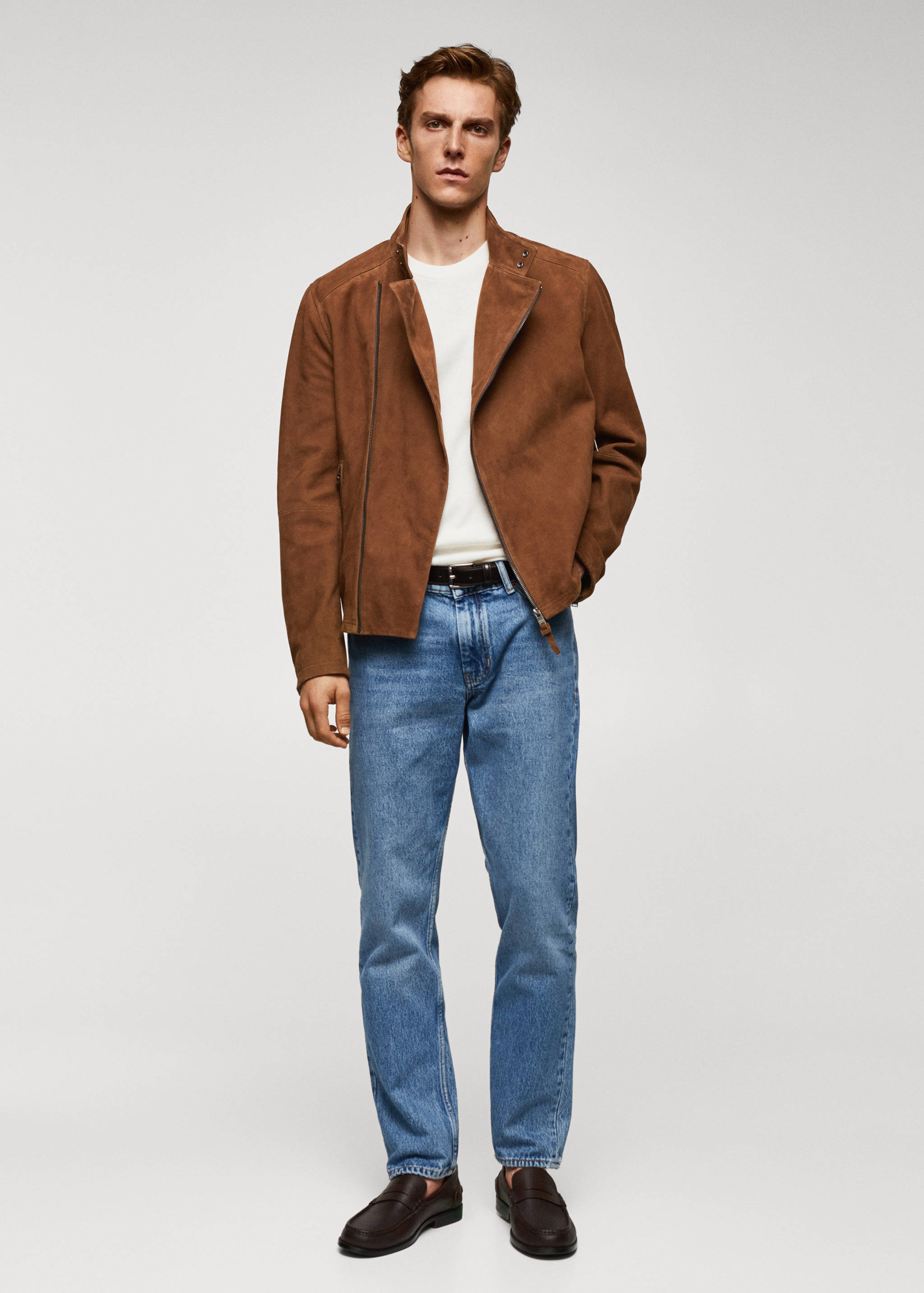 Blouson perfecto cuir daim - Plan général