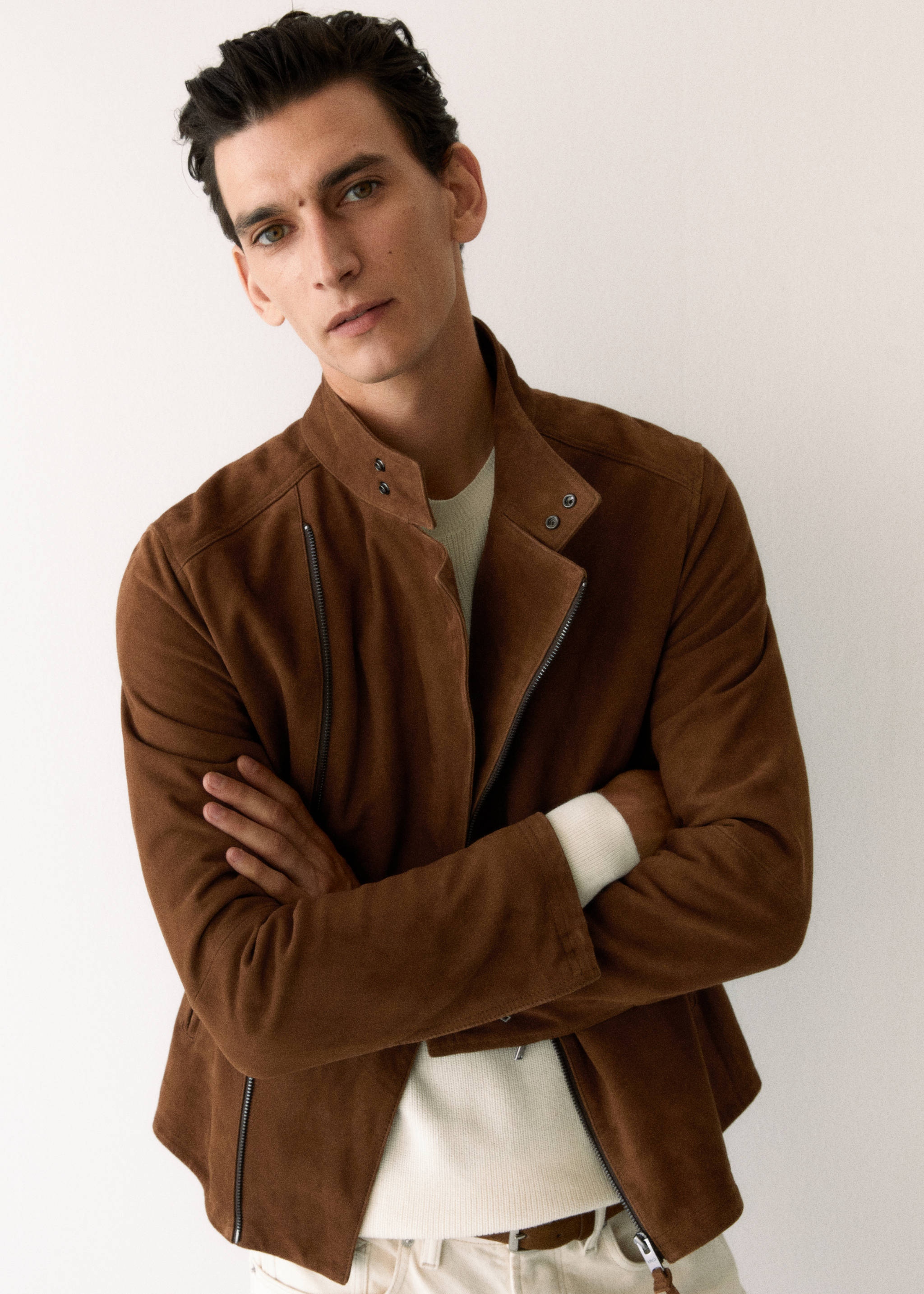 Blouson perfecto cuir daim - Détail de l'article 6