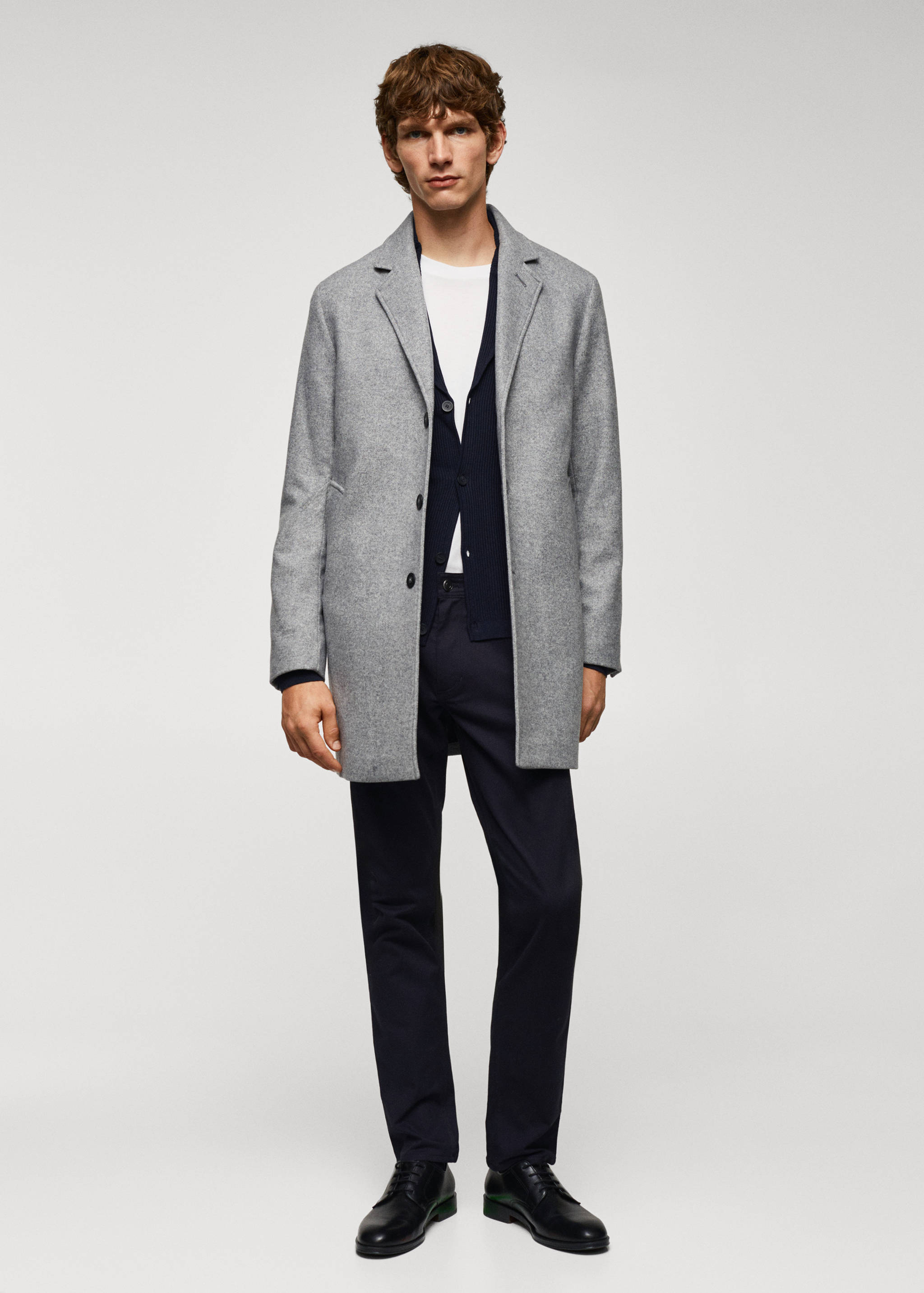 Lightweight recycled wool coat - General plane