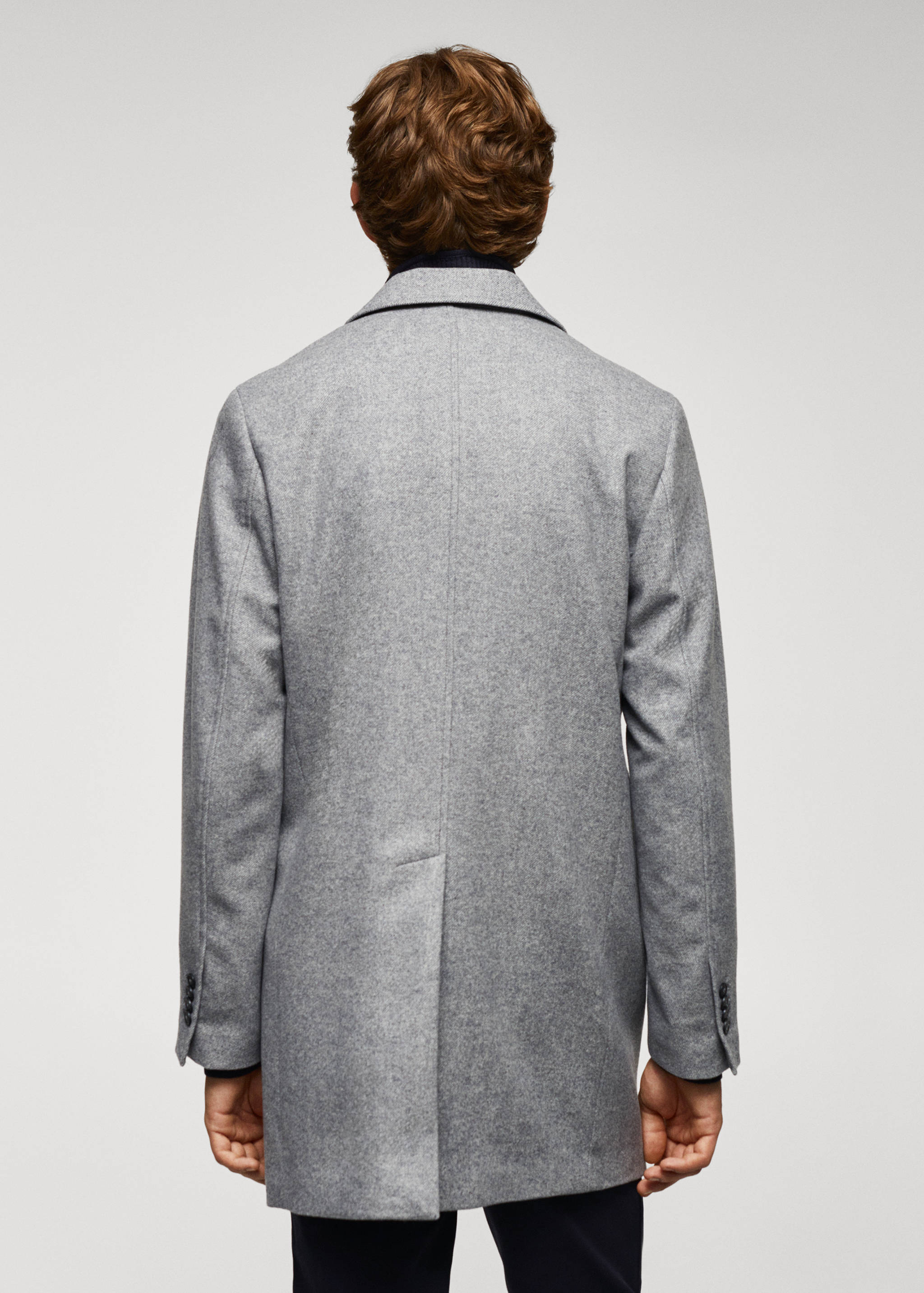 Lightweight recycled wool coat - Reverse of the article