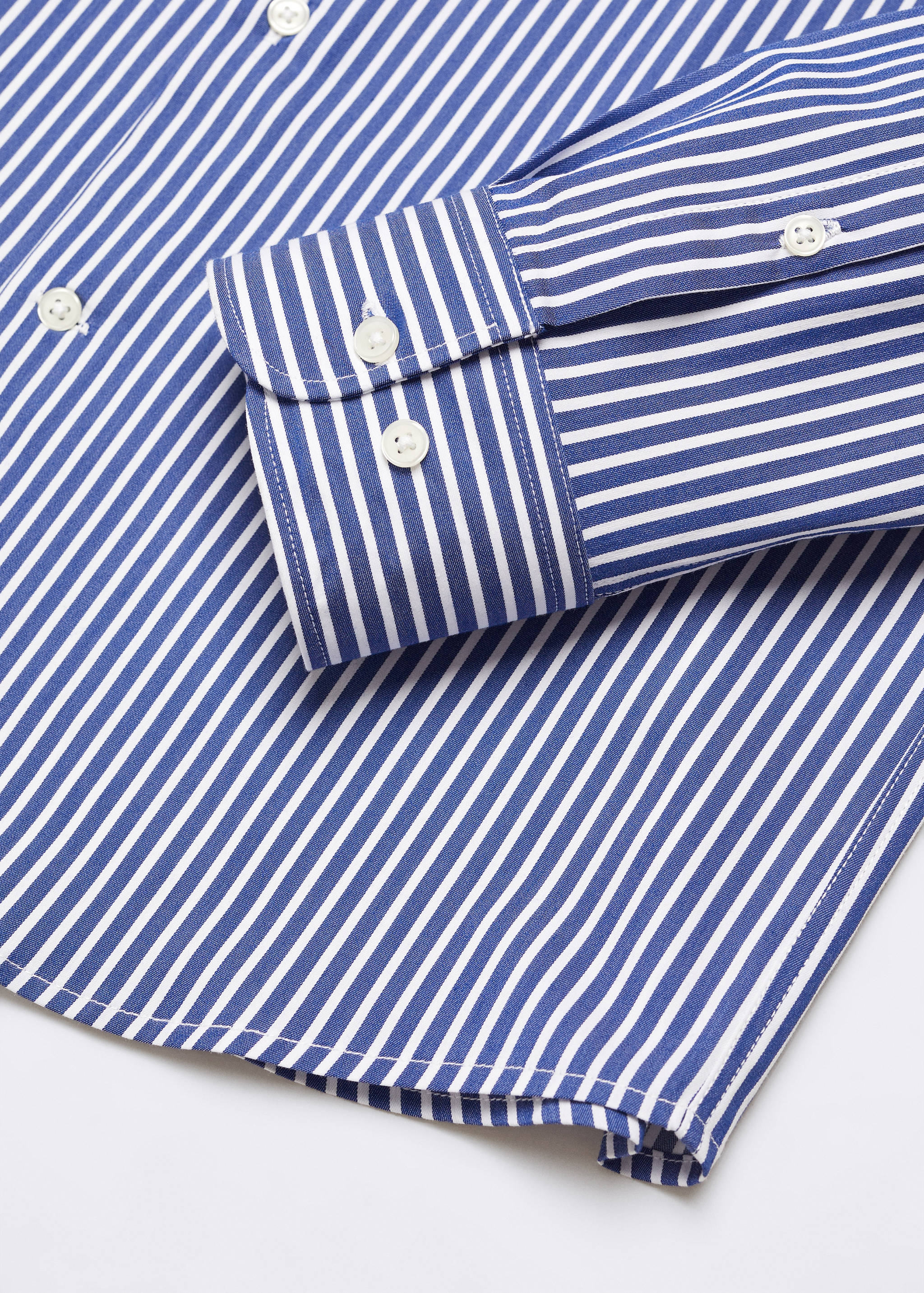 Stretch-fabric slim-fit striped shirt - Details of the article 8