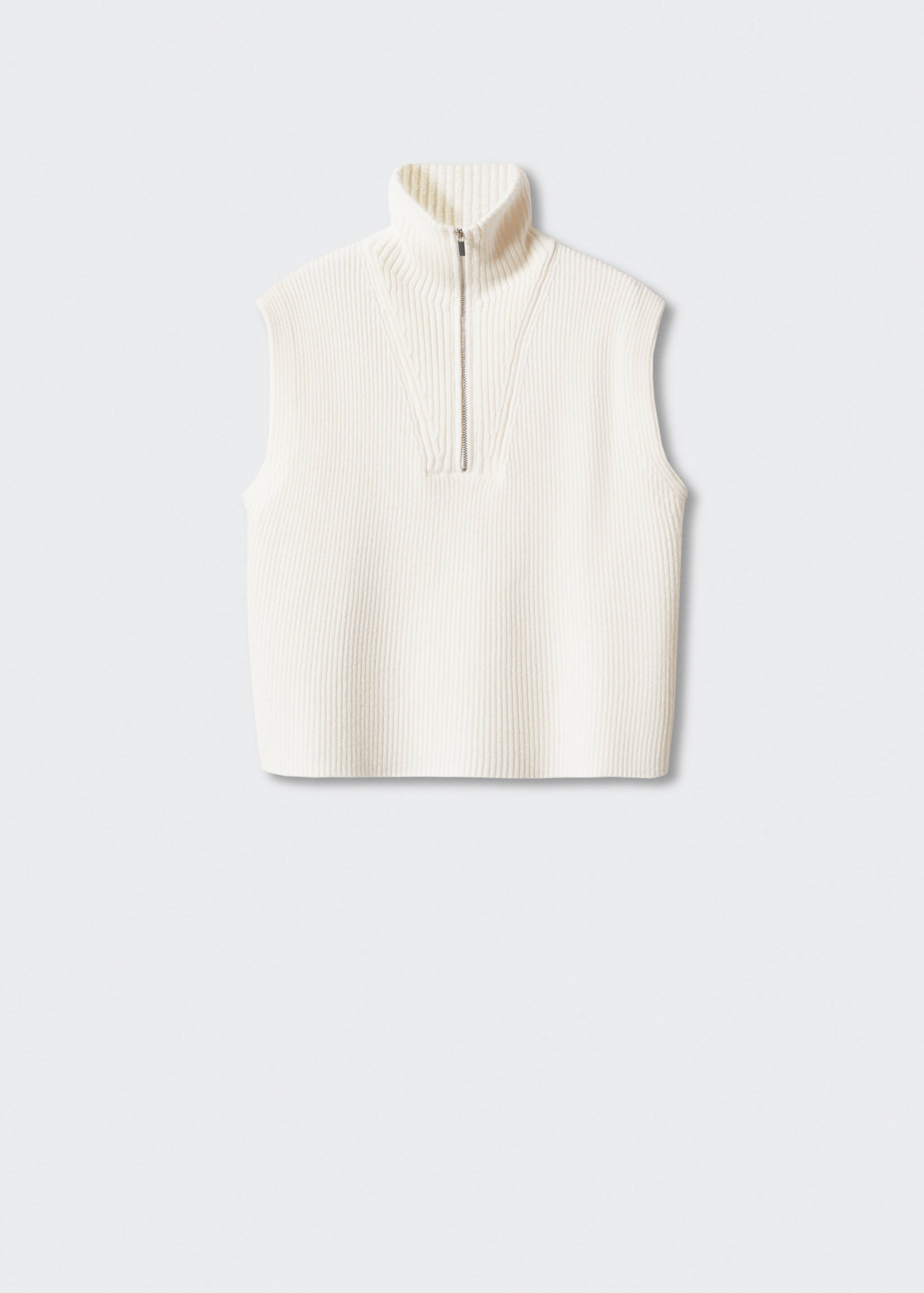 Knitted gilet with zip - Article without model