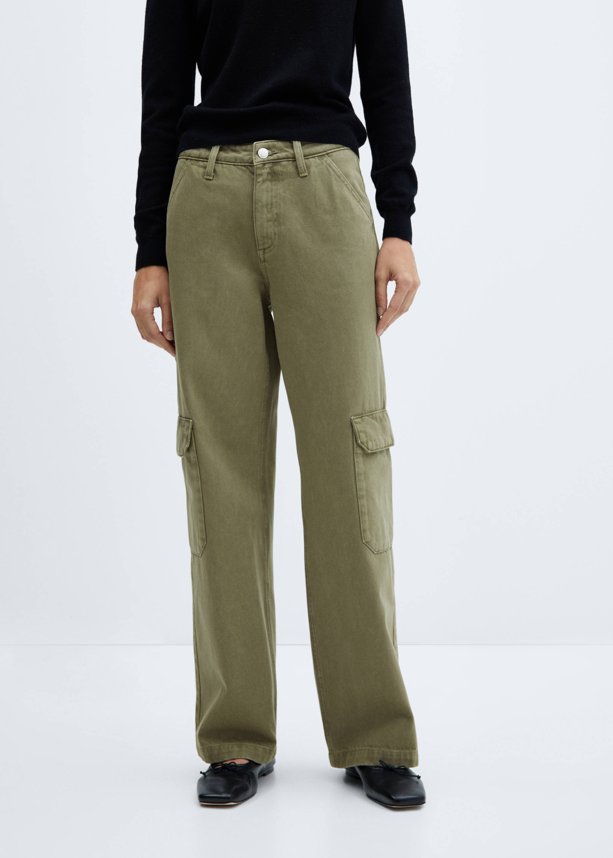 Wide leg cargo jeans - Medium plane