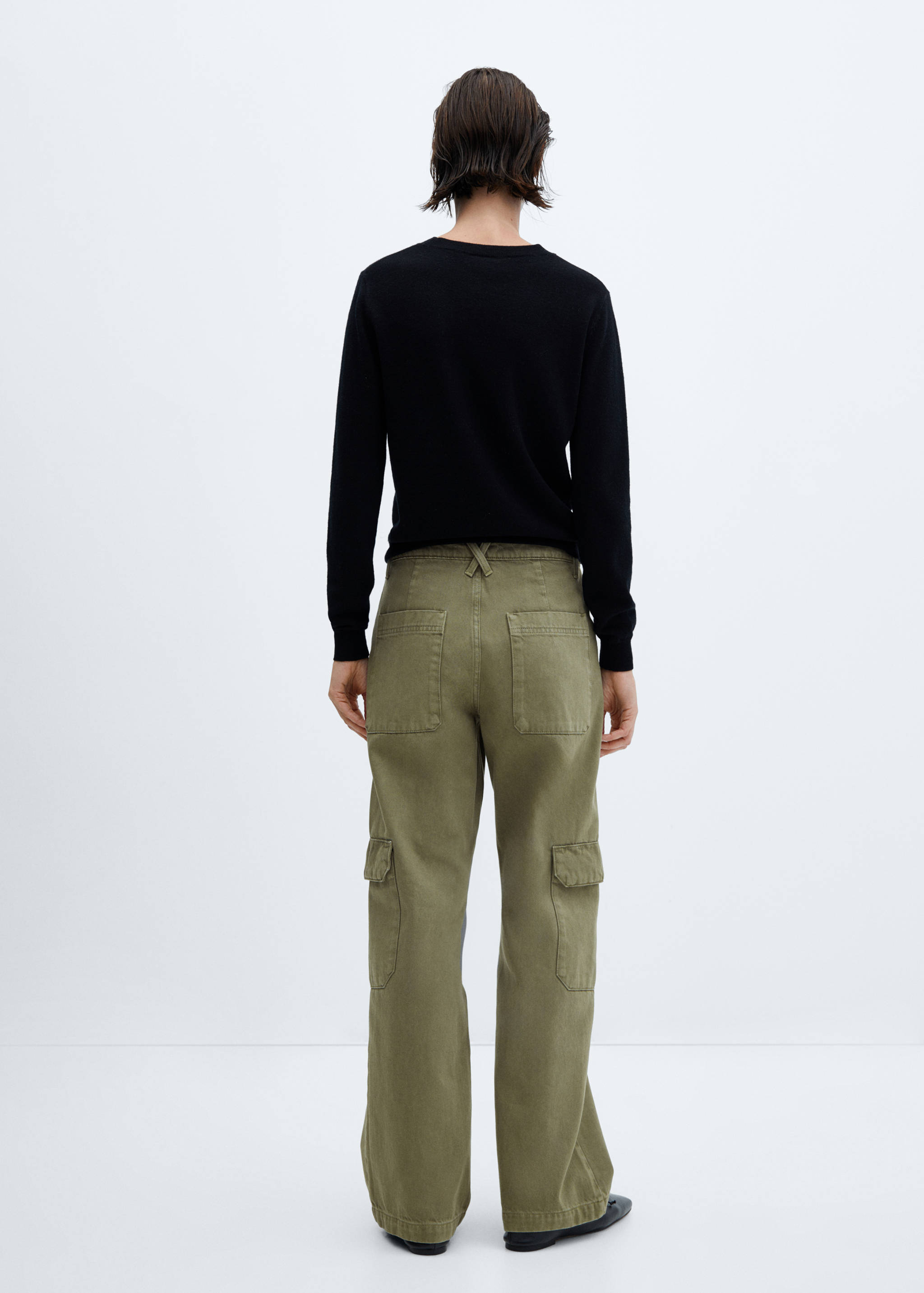 Wide leg cargo jeans - Reverse of the article