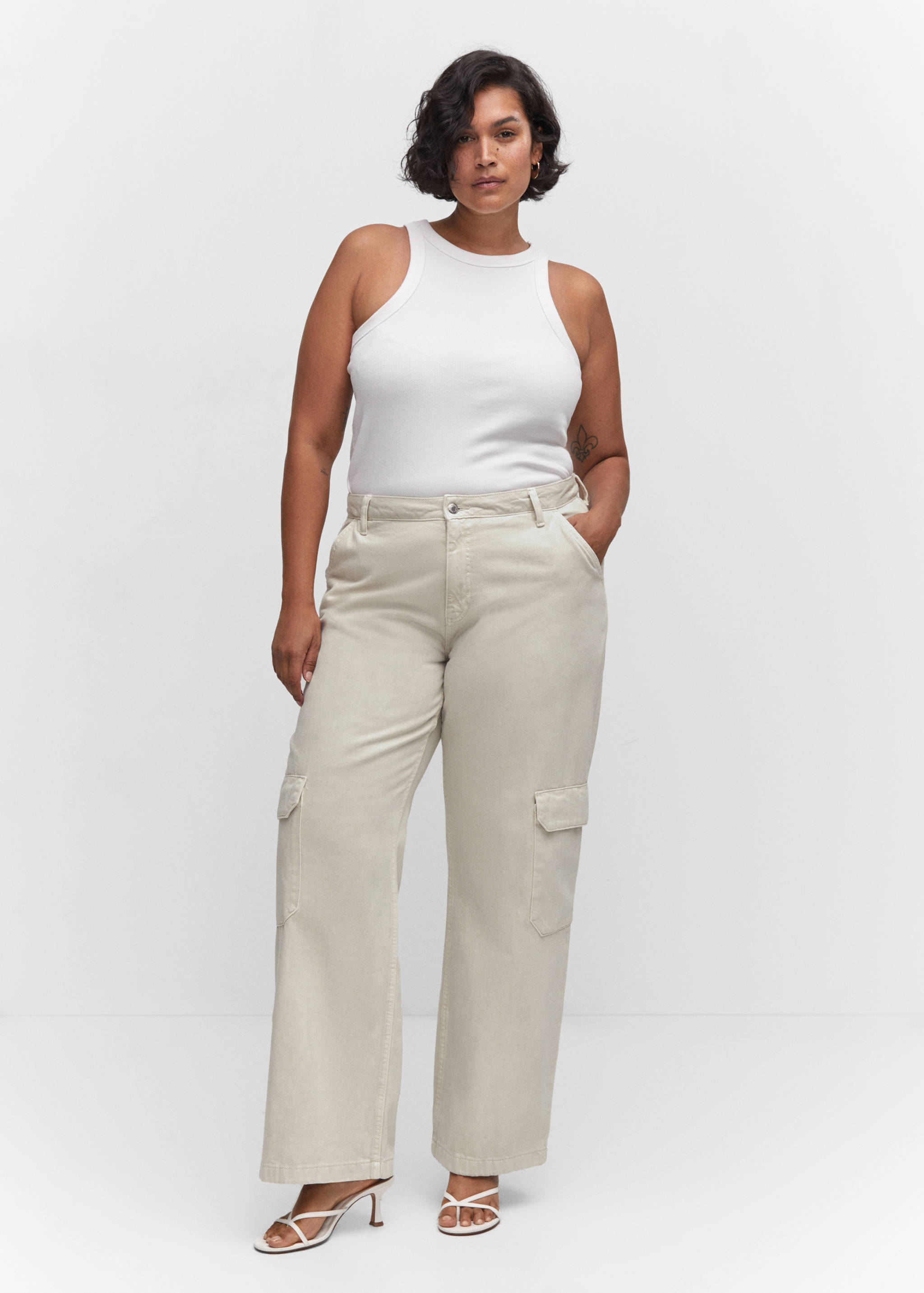 Wide leg cargo jeans - Details of the article 3