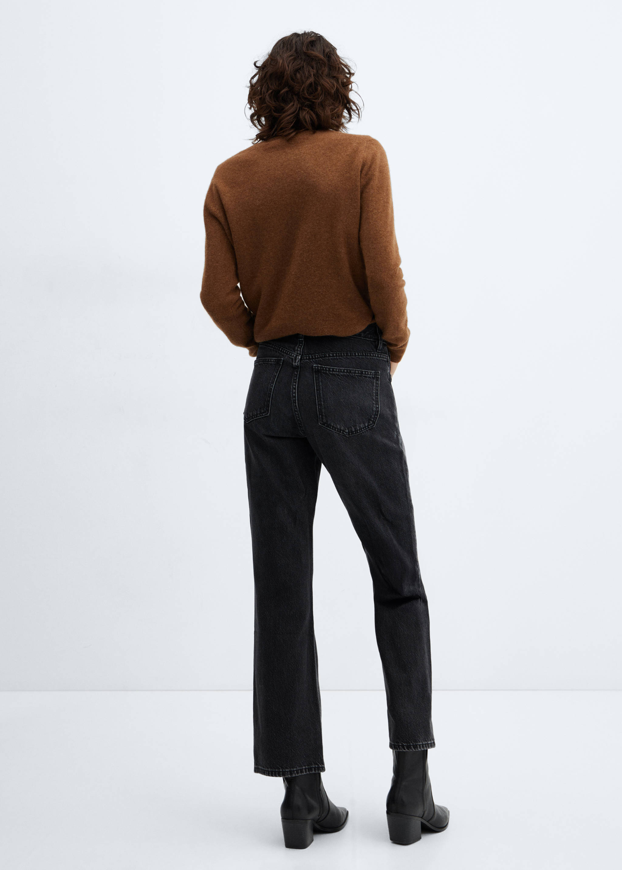 中腰直筒牛仔裤 - null