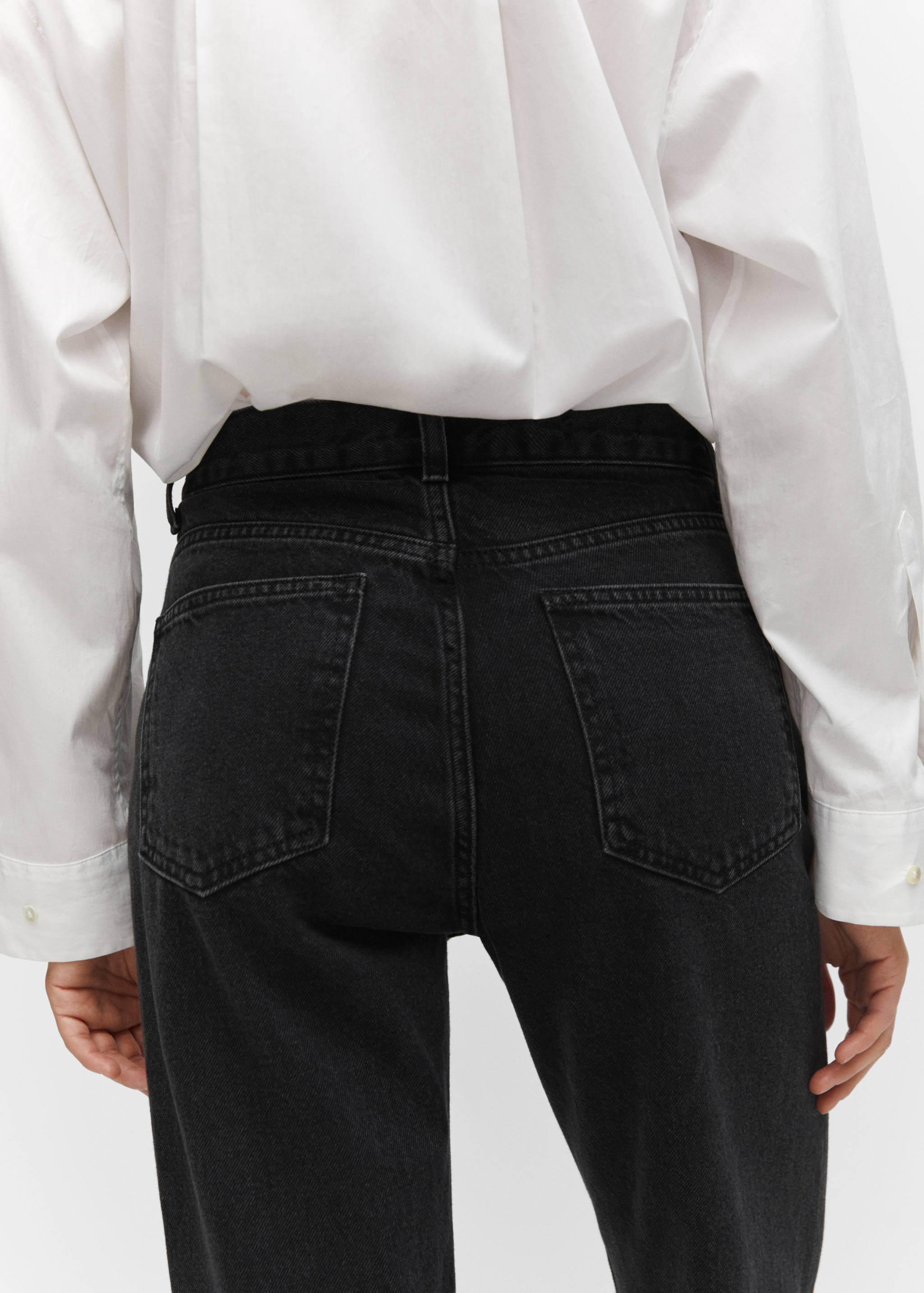 Mid-rise straight jeans - Details of the article 4