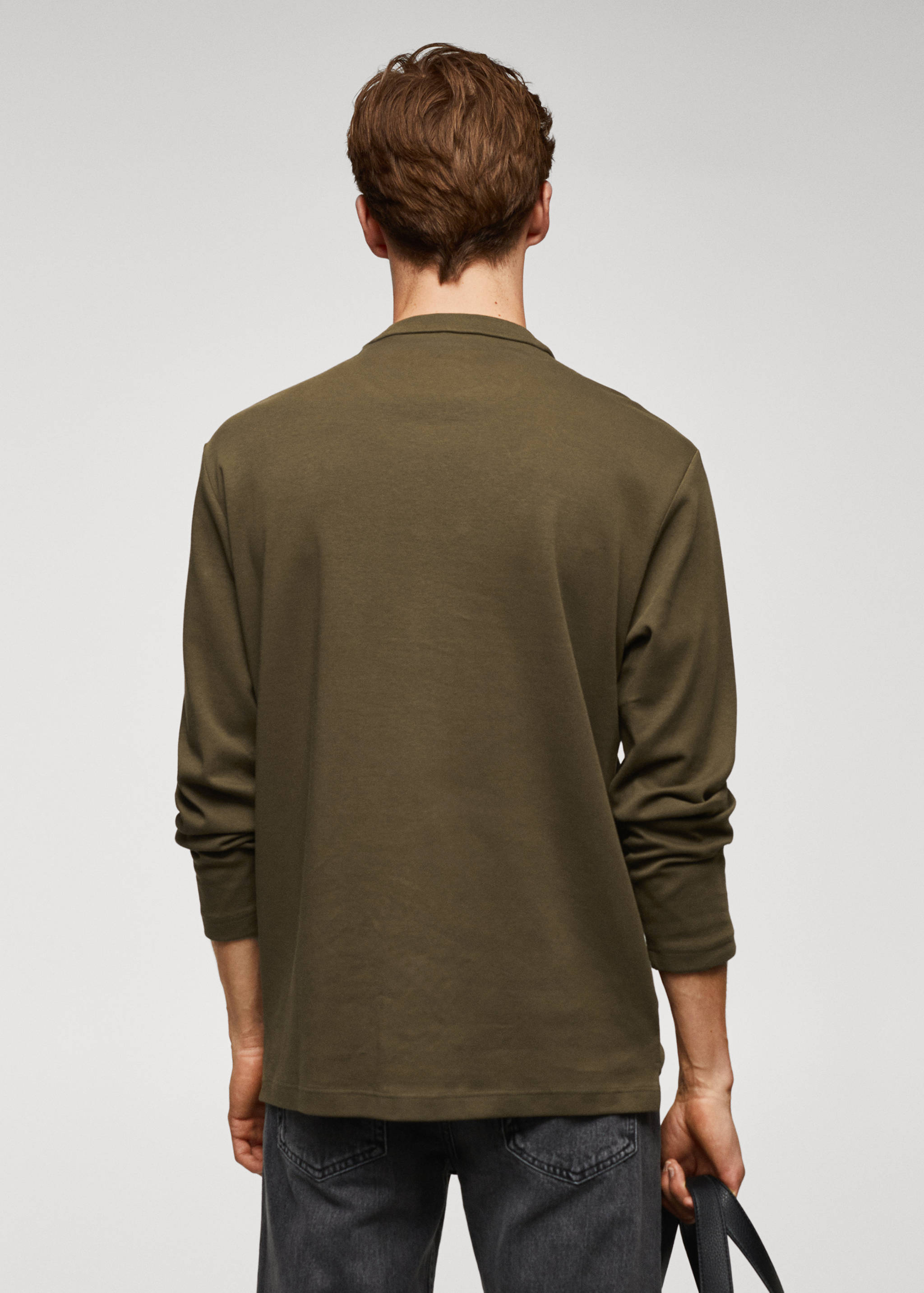 T-shirt 100 % coton manches longues - Verso de l’article