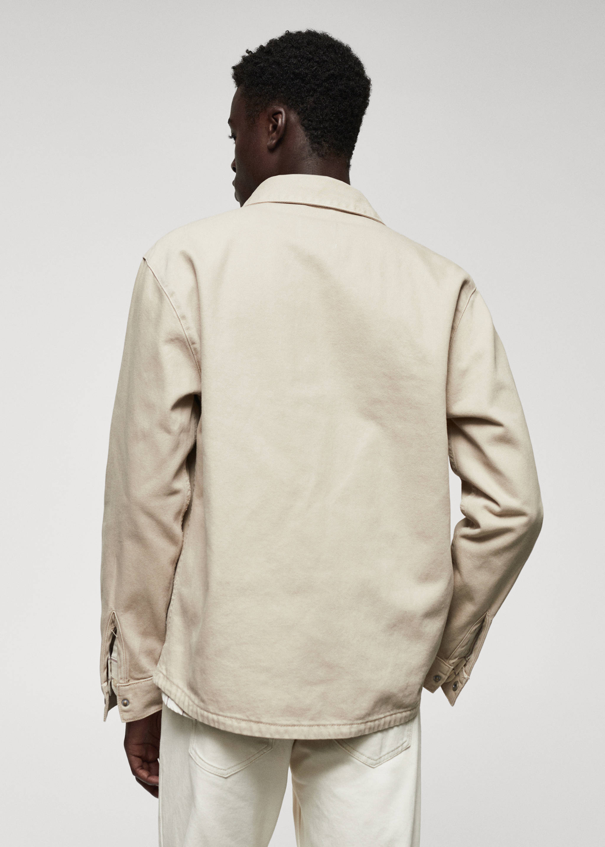 Pocket denim overshirt - Reverse of the article