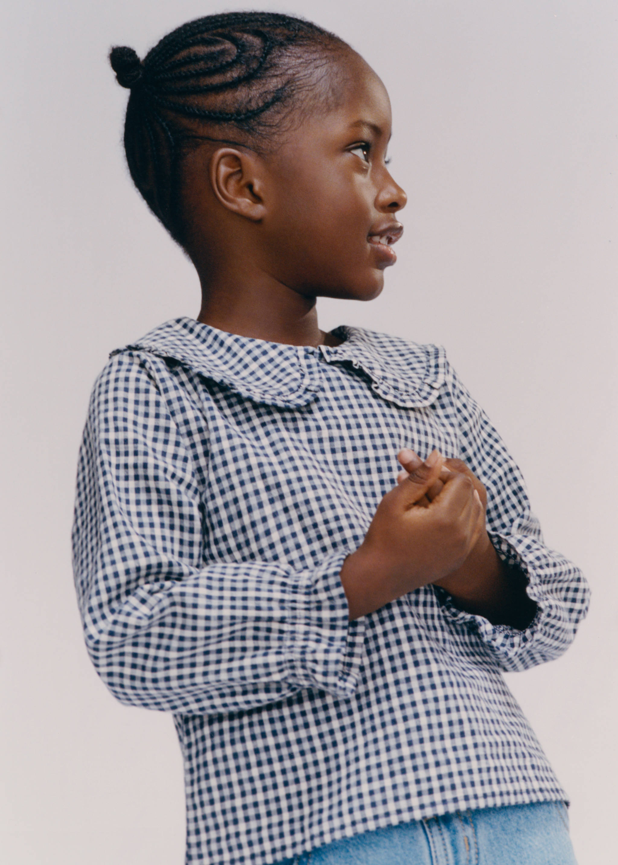 Gingham check blouse - Details of the article 5