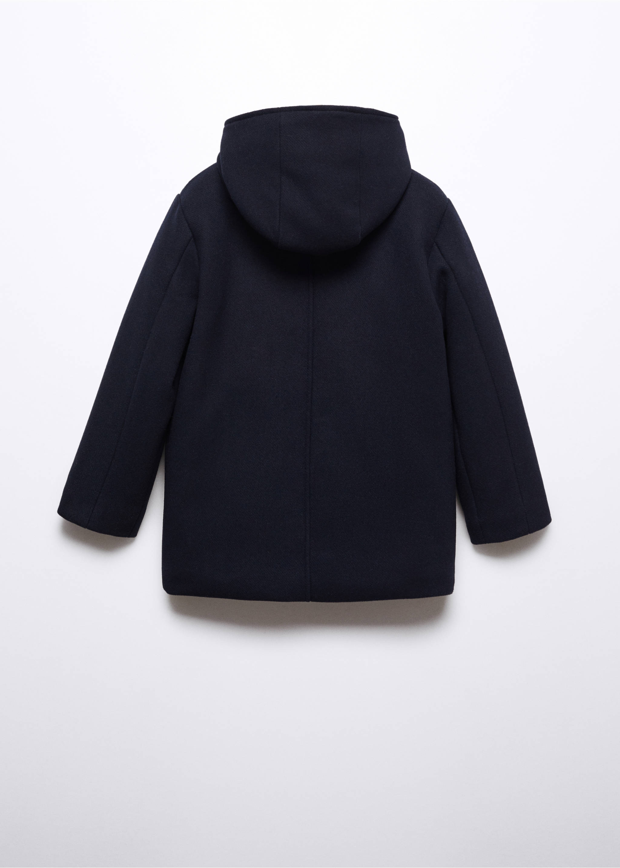 Manteau long en laine - Verso de l’article, Bleu marine. Ref: 57024414-00.