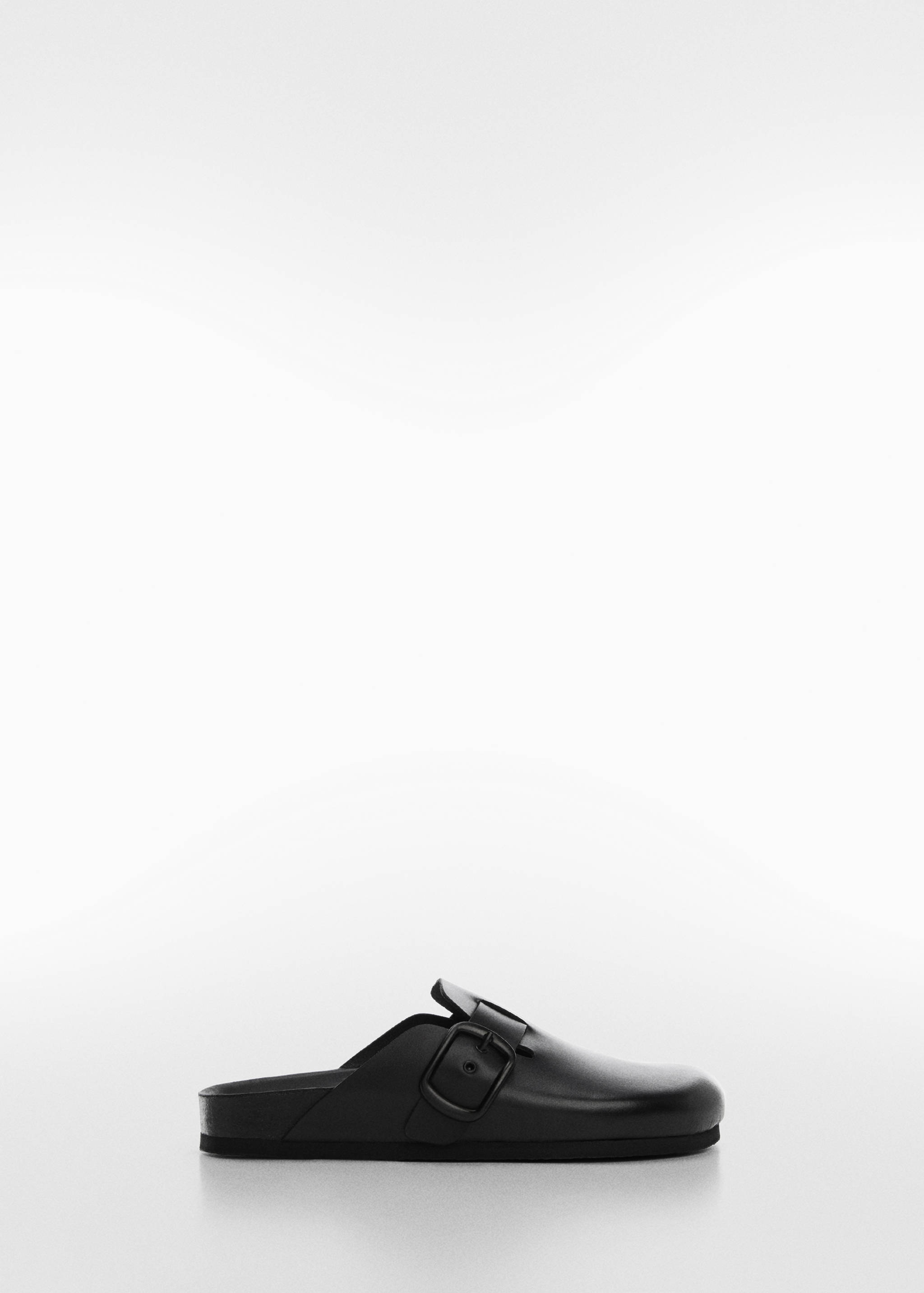 Leather clogs with buckle - Article without model