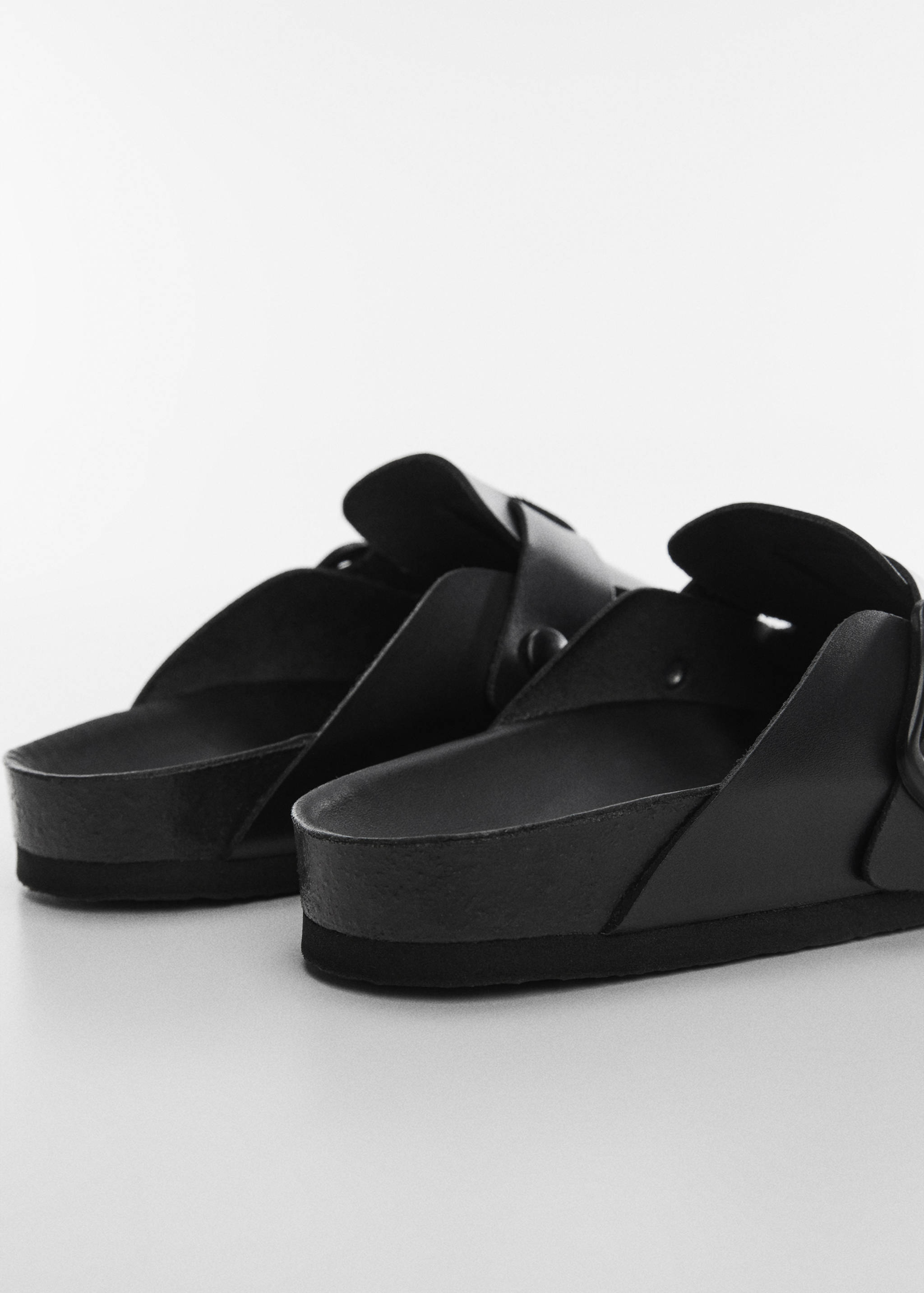 Leather clogs with buckle - Details of the article 1