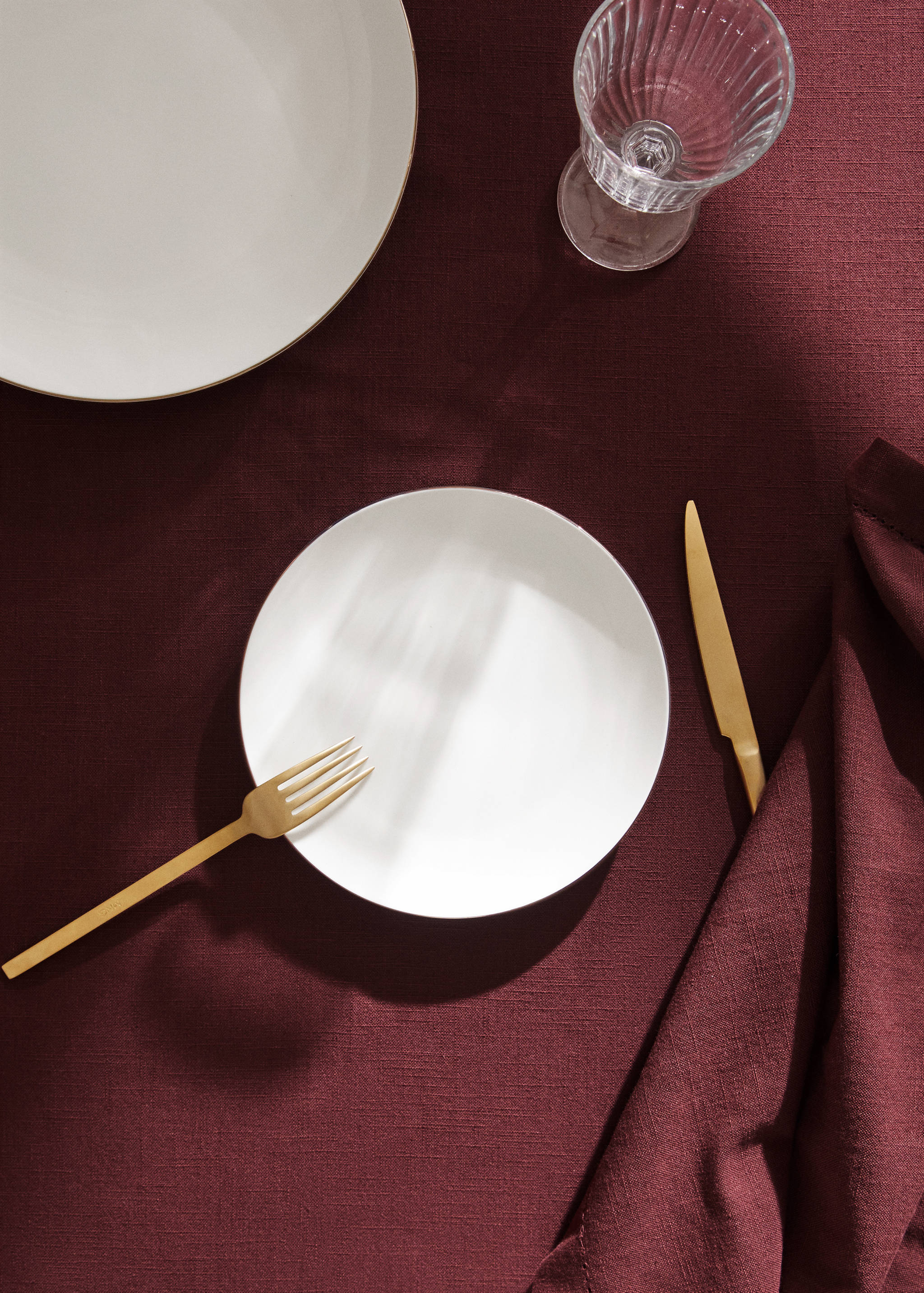Dessertteller aus Bone China mit Rand - Allgemeine Ansicht