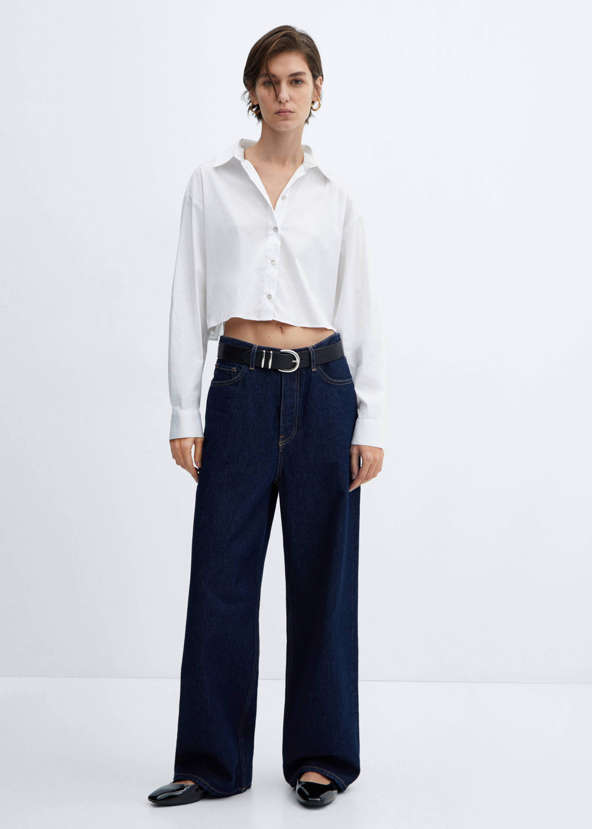 Cropped cotton shirt - General plane