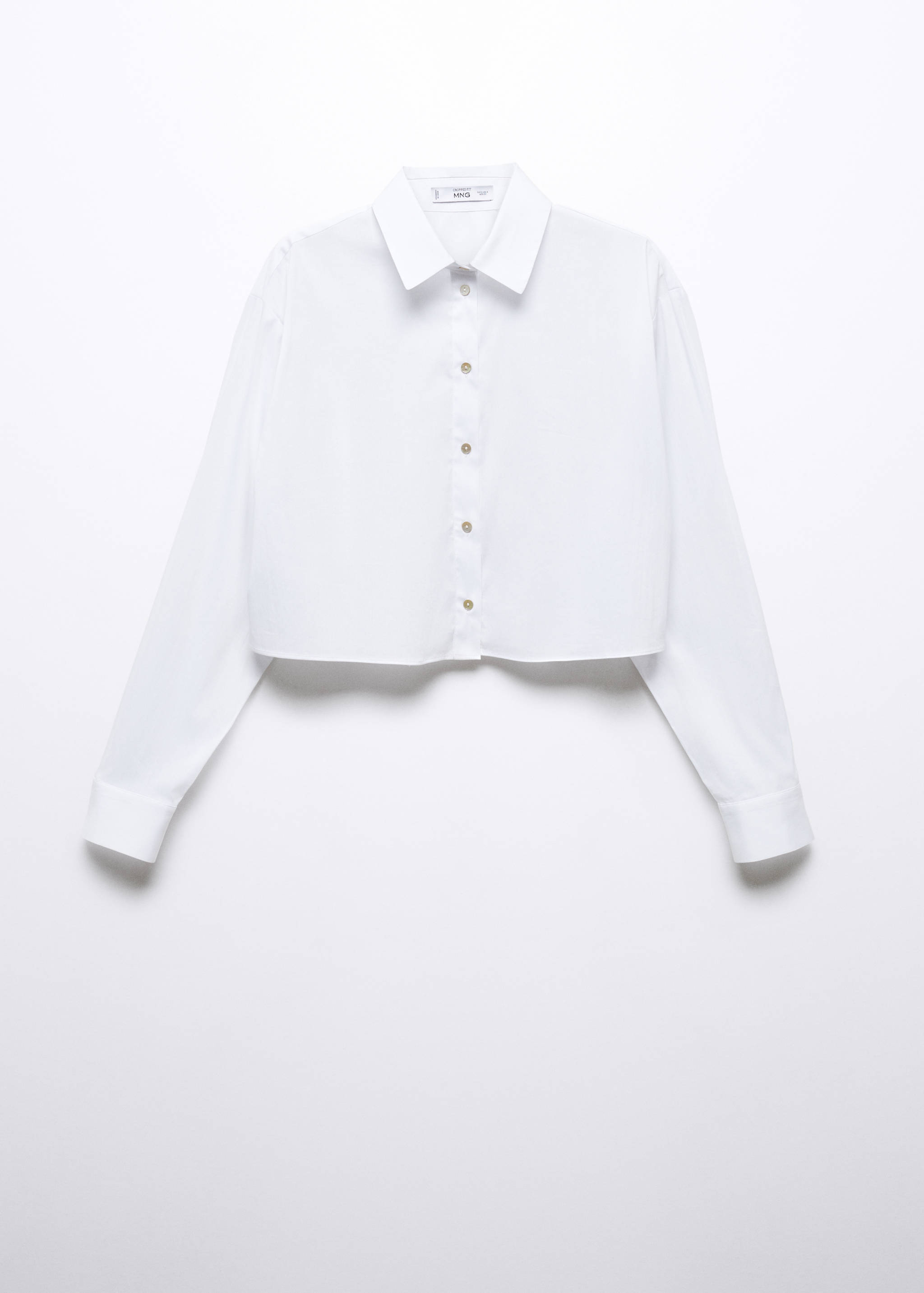Cropped cotton shirt - Article without model