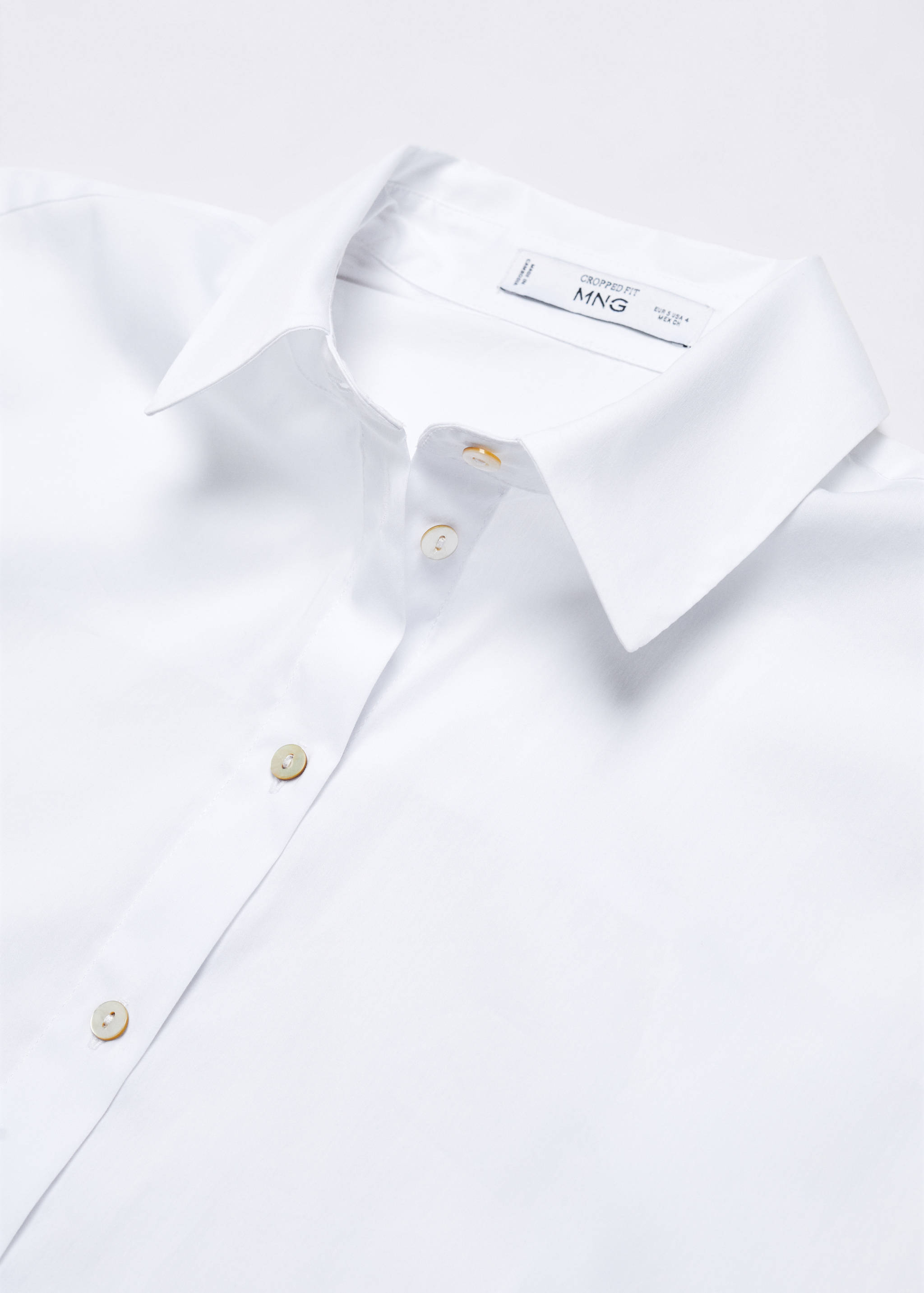 Cropped cotton shirt - Details of the article 8