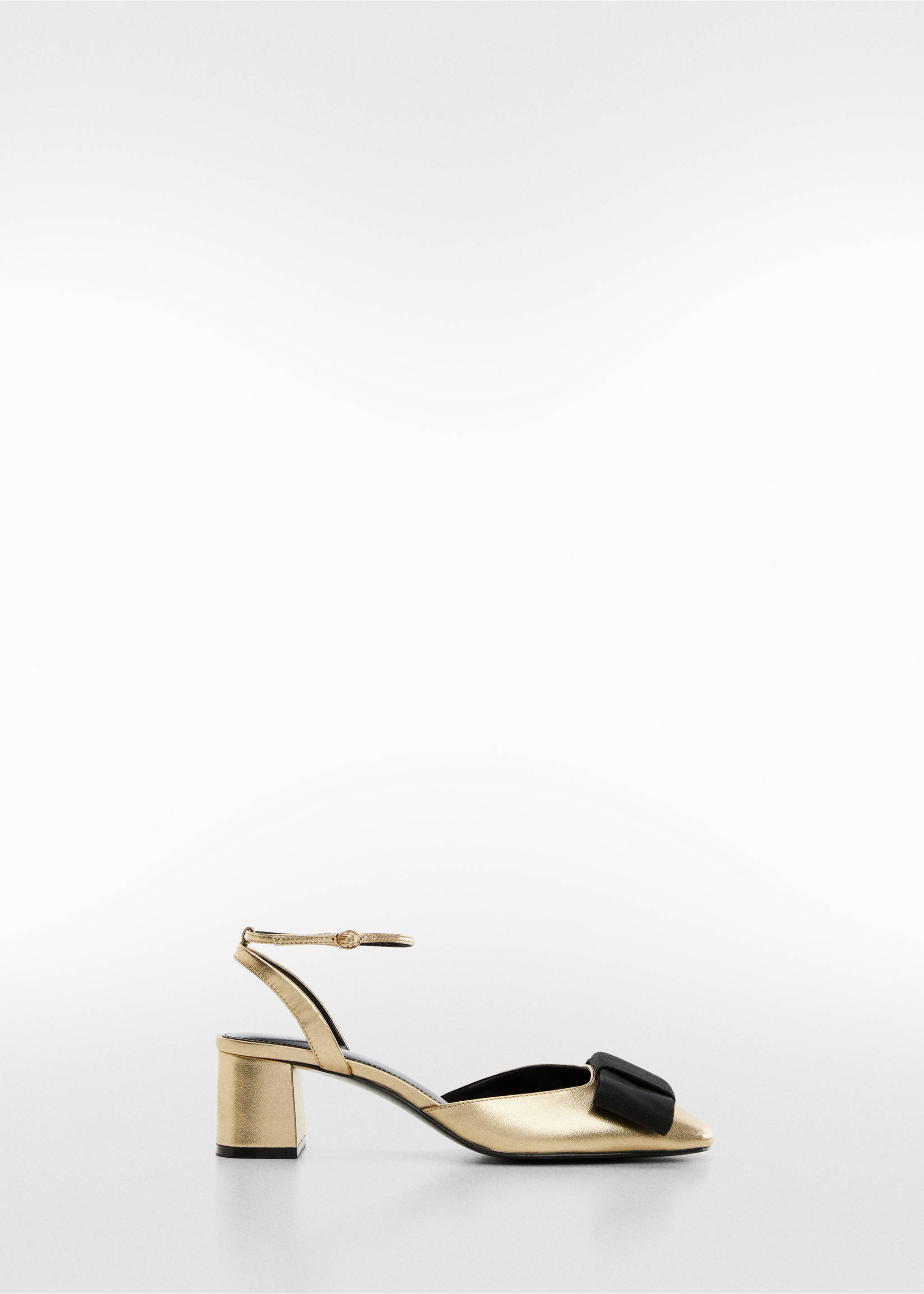 Metallic shoes with bow - Article without model, Gold. Ref: 57024778-00.