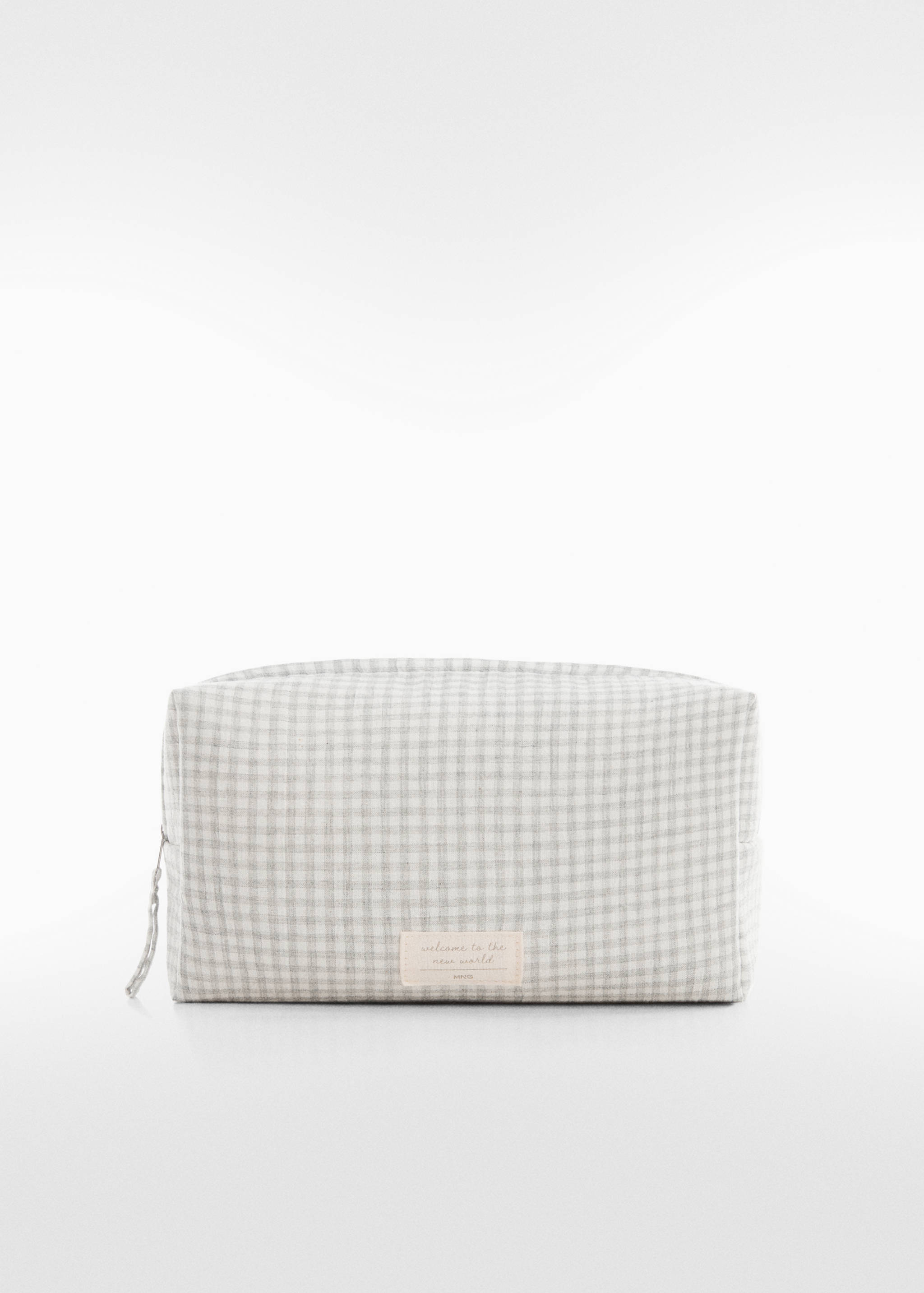 Gingham check cosmetic bag - Article without model