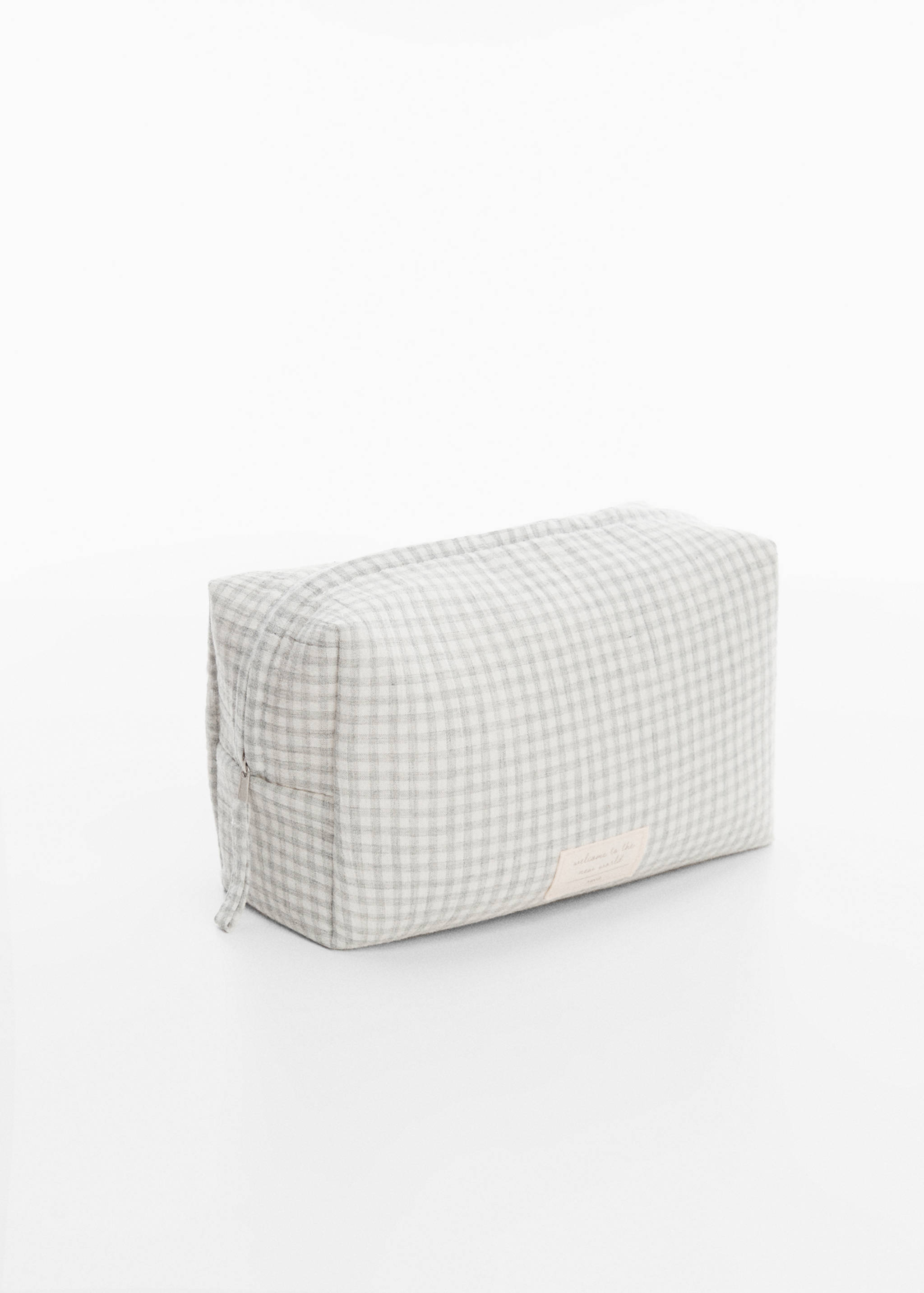 Gingham check cosmetic bag - Medium plane