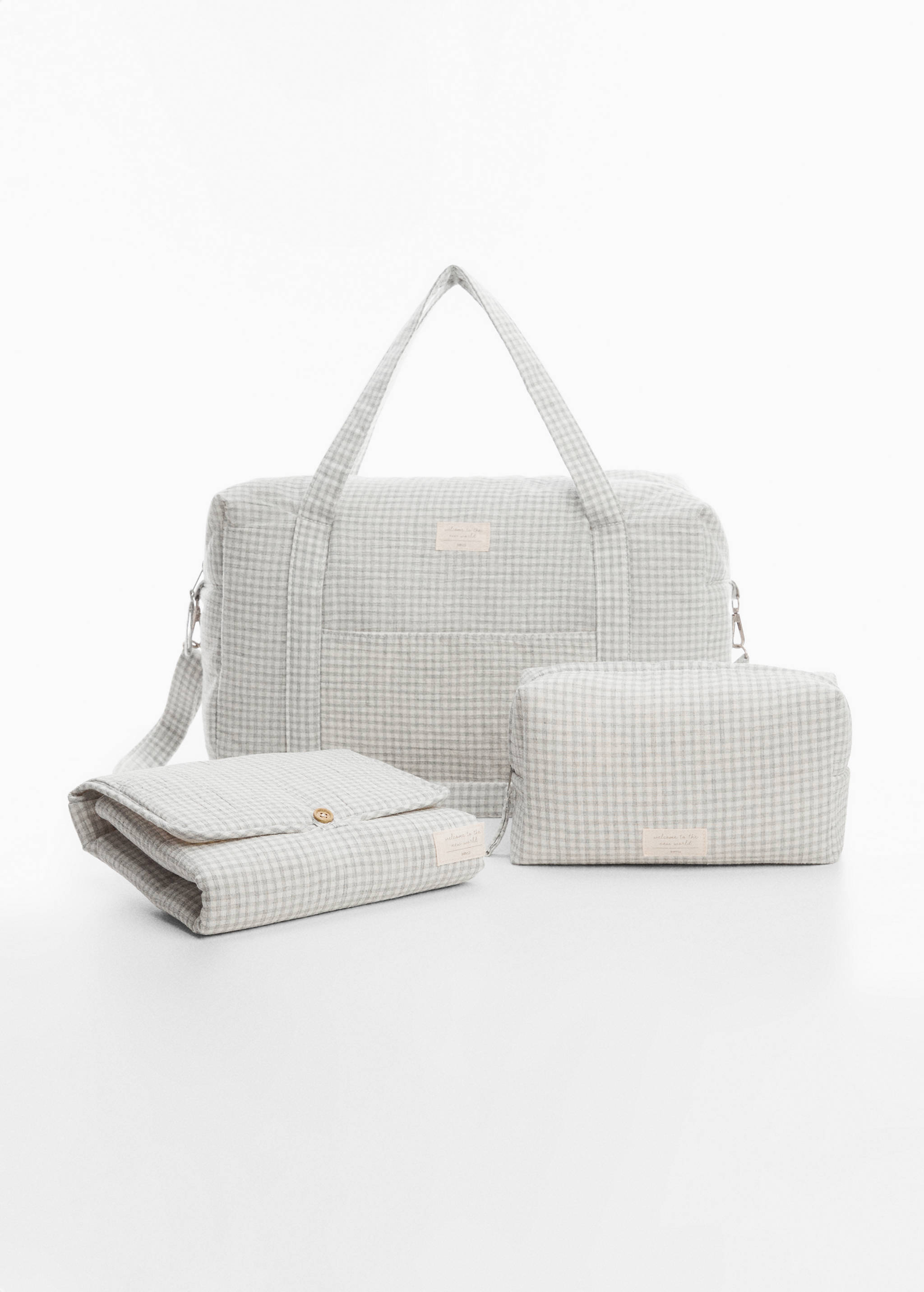 Gingham check cosmetic bag - Details of the article 3