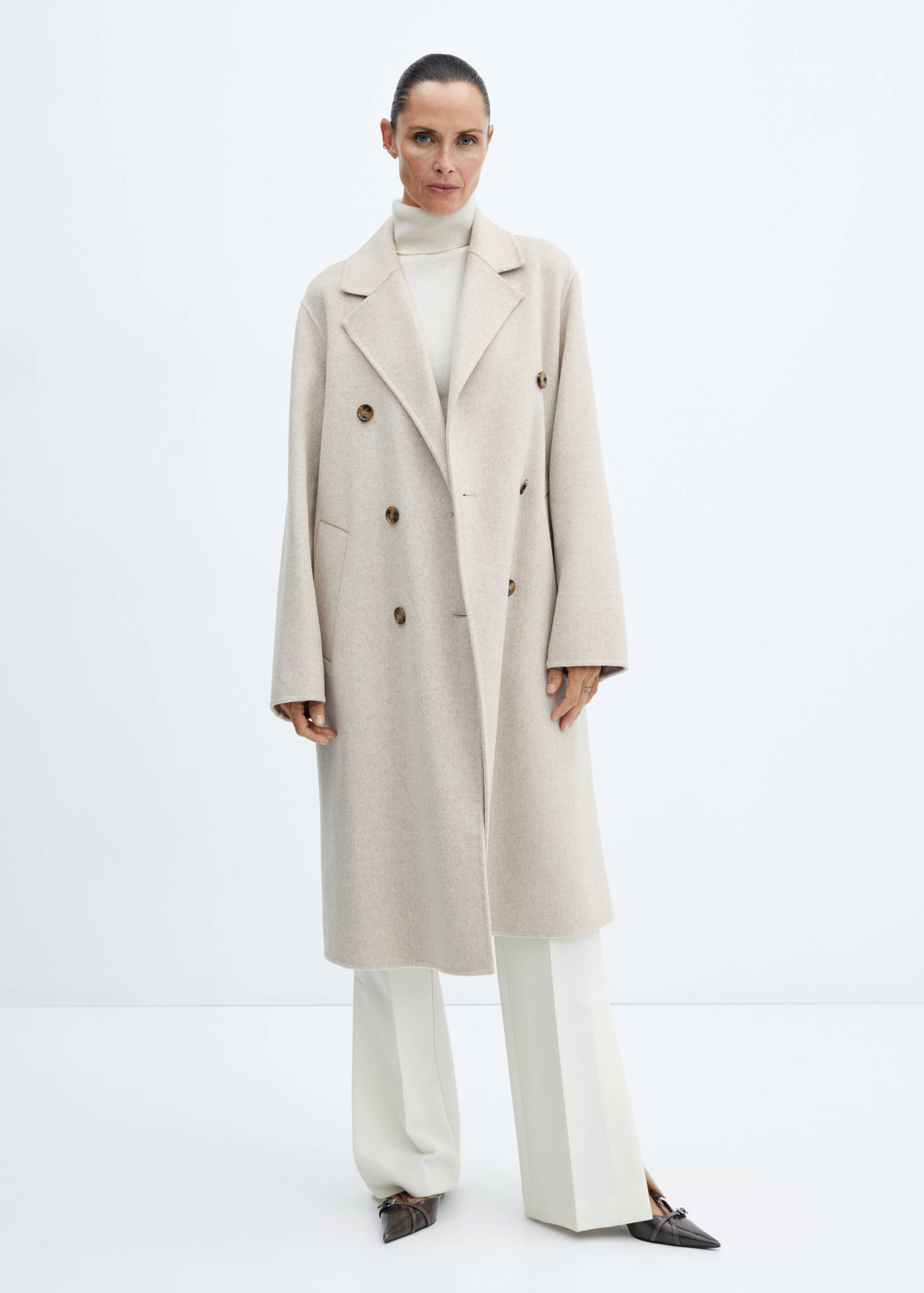 Handmade oversized wool coat - General plane