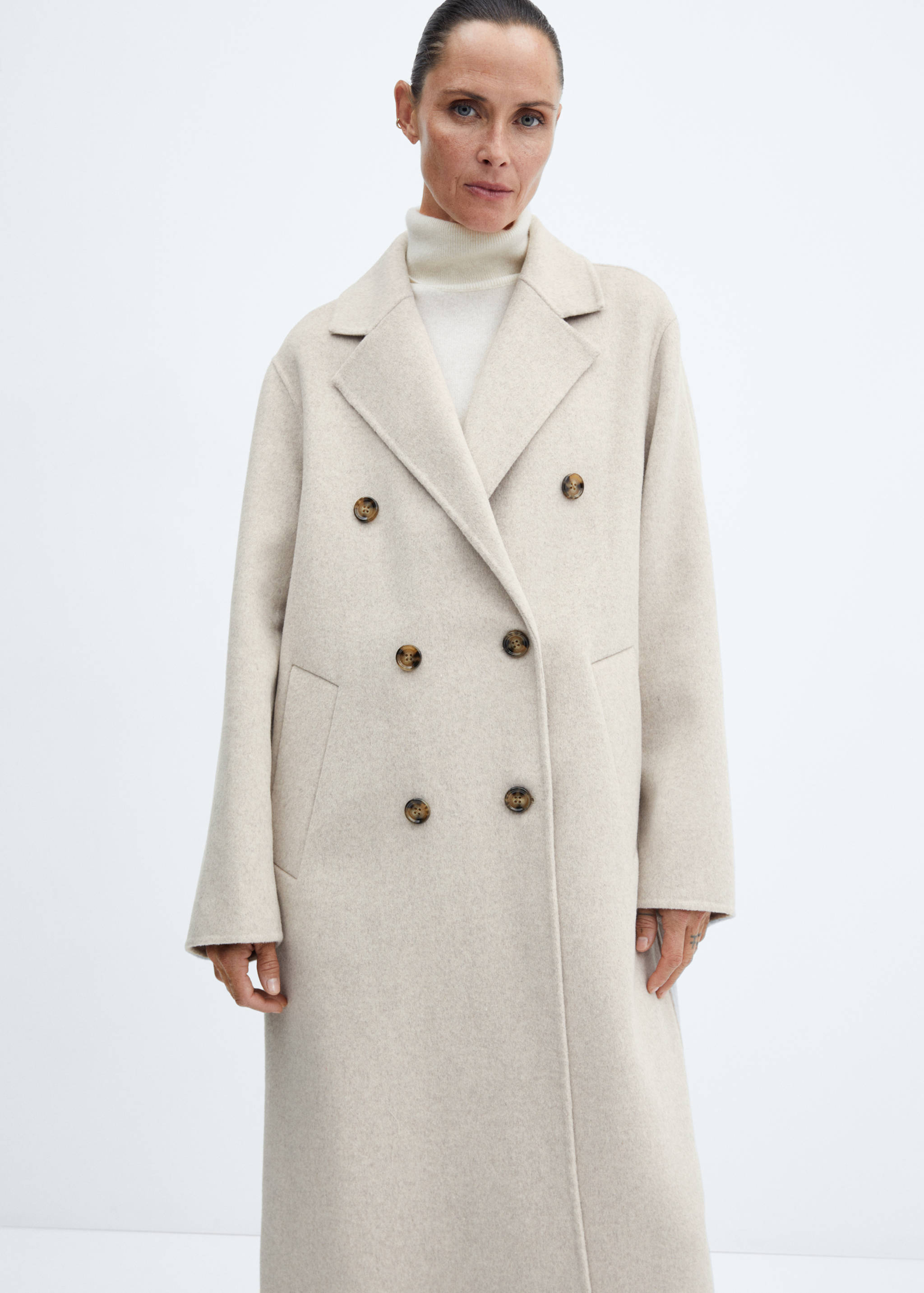 Handmade oversized wool coat - Medium plane
