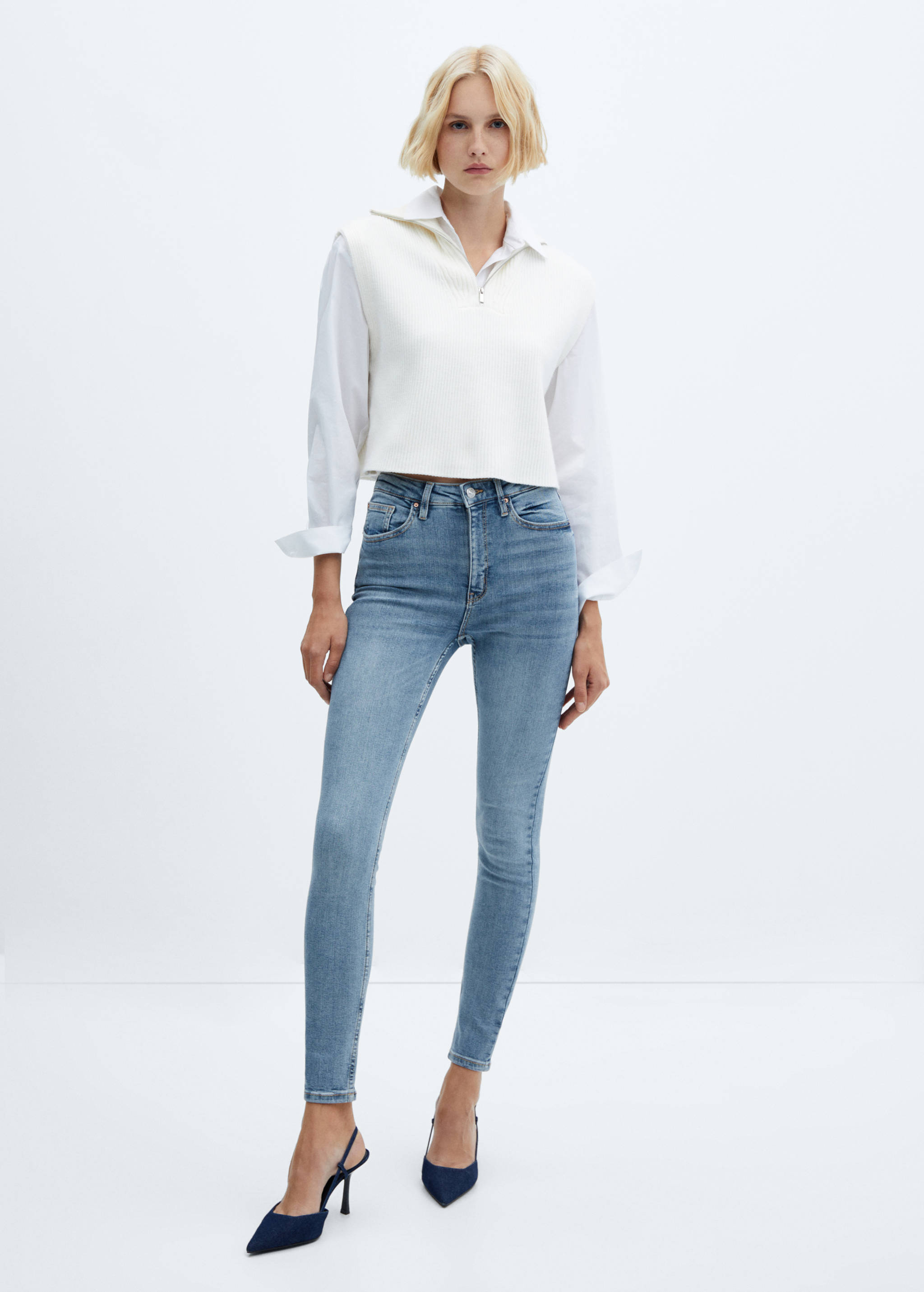 High-rise skinny jeans - General plane