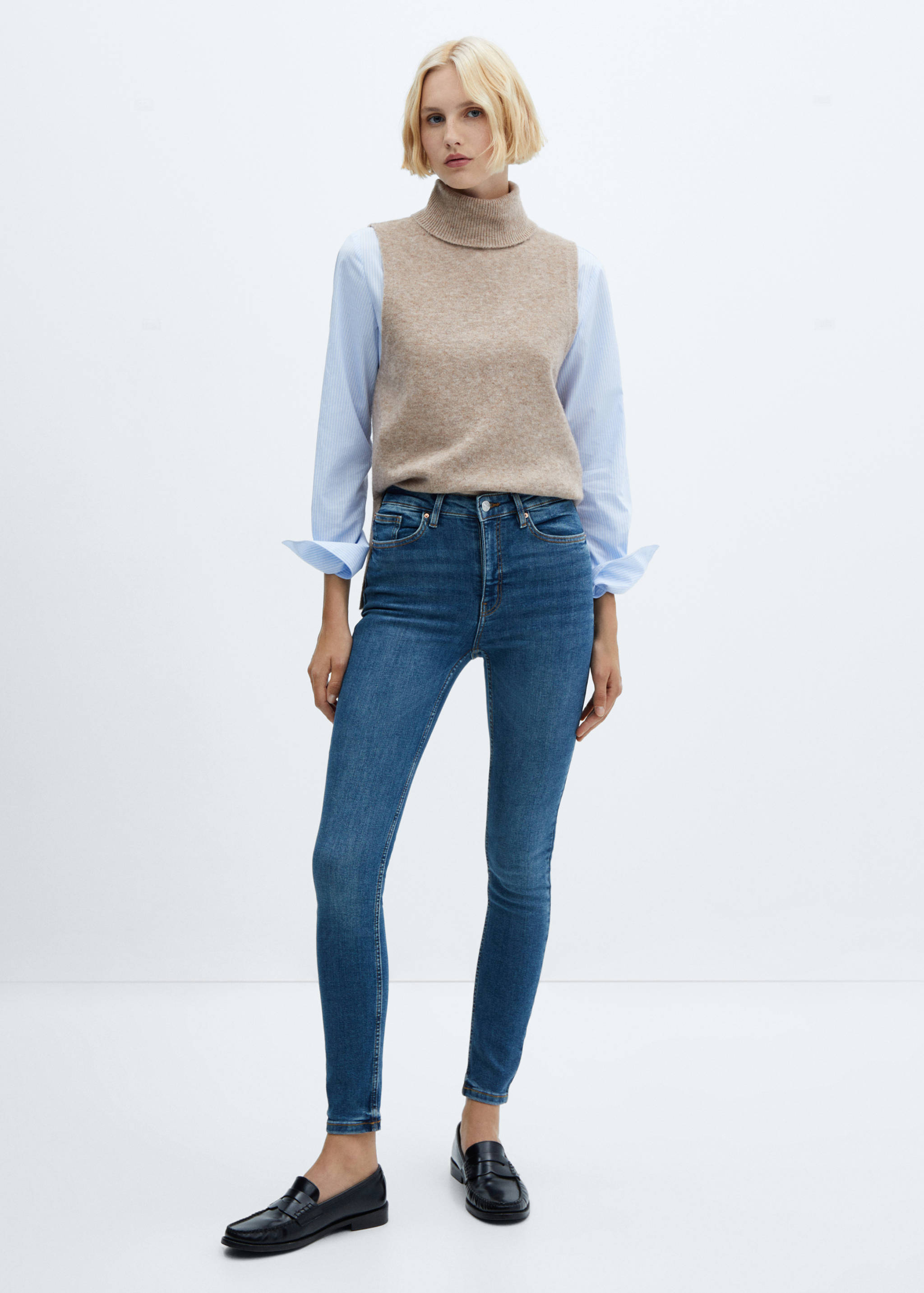 High-rise skinny jeans - General plane