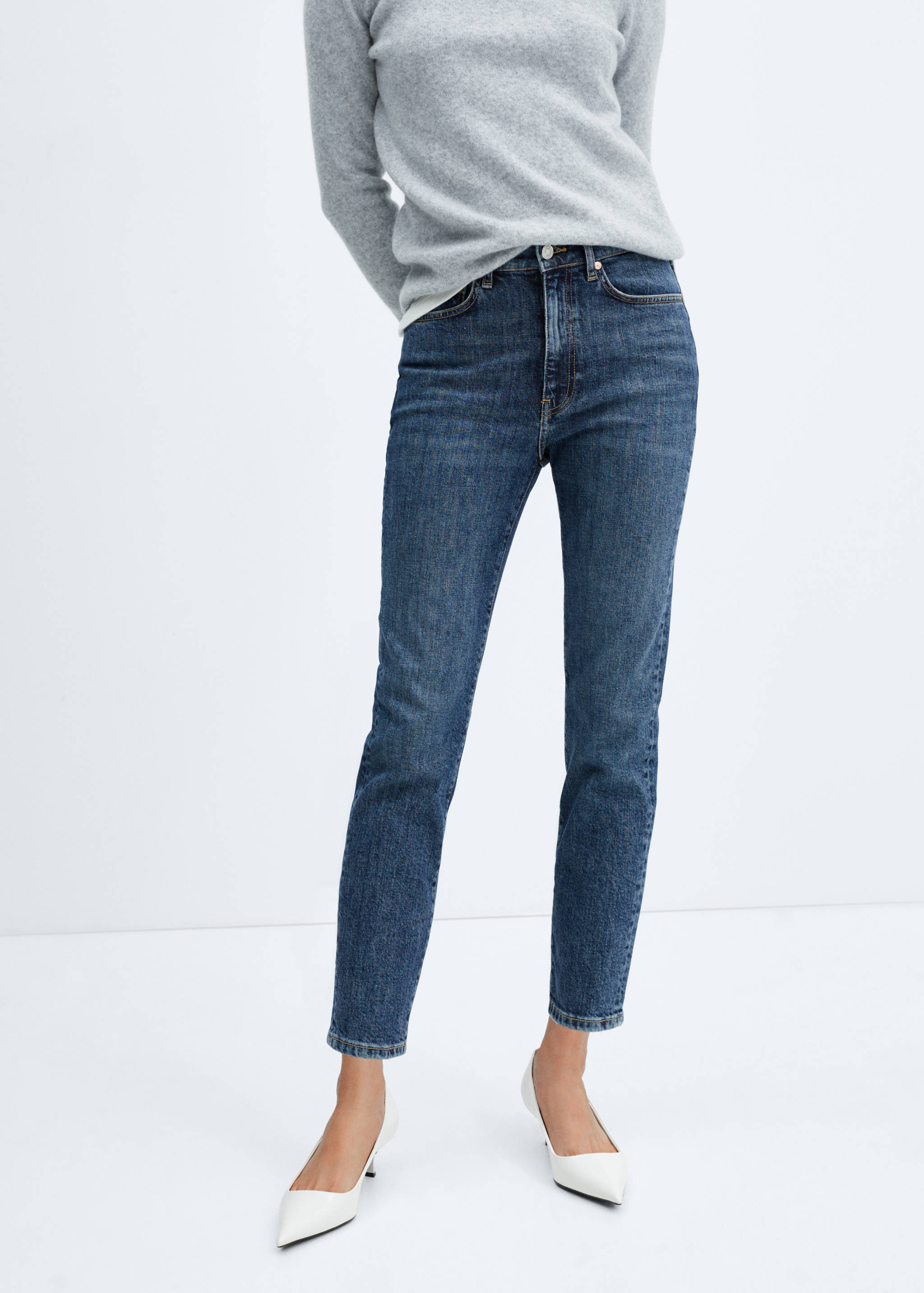 Jeans Claudia slim crop - Plano medio