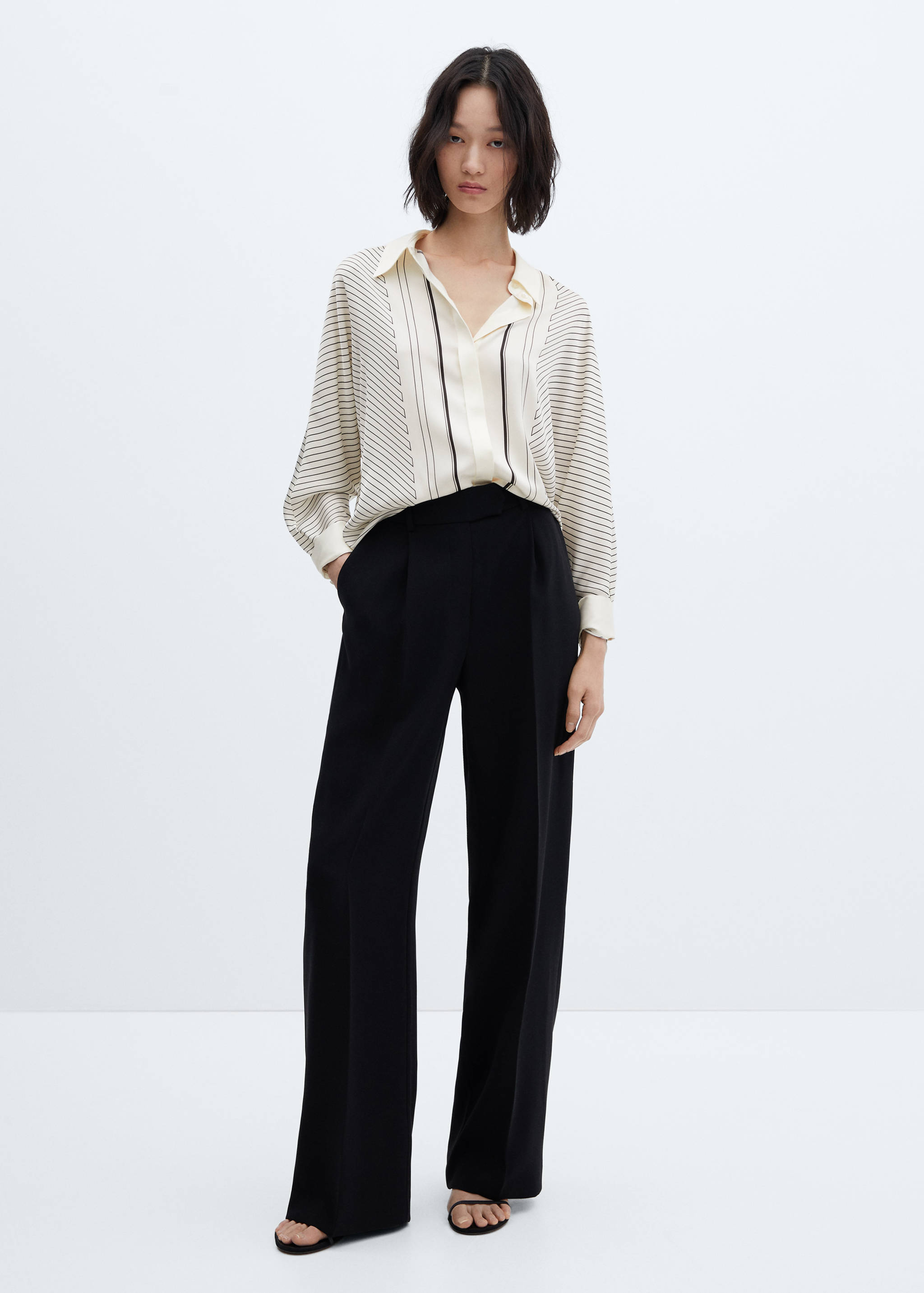 Satin striped shirt - General plane