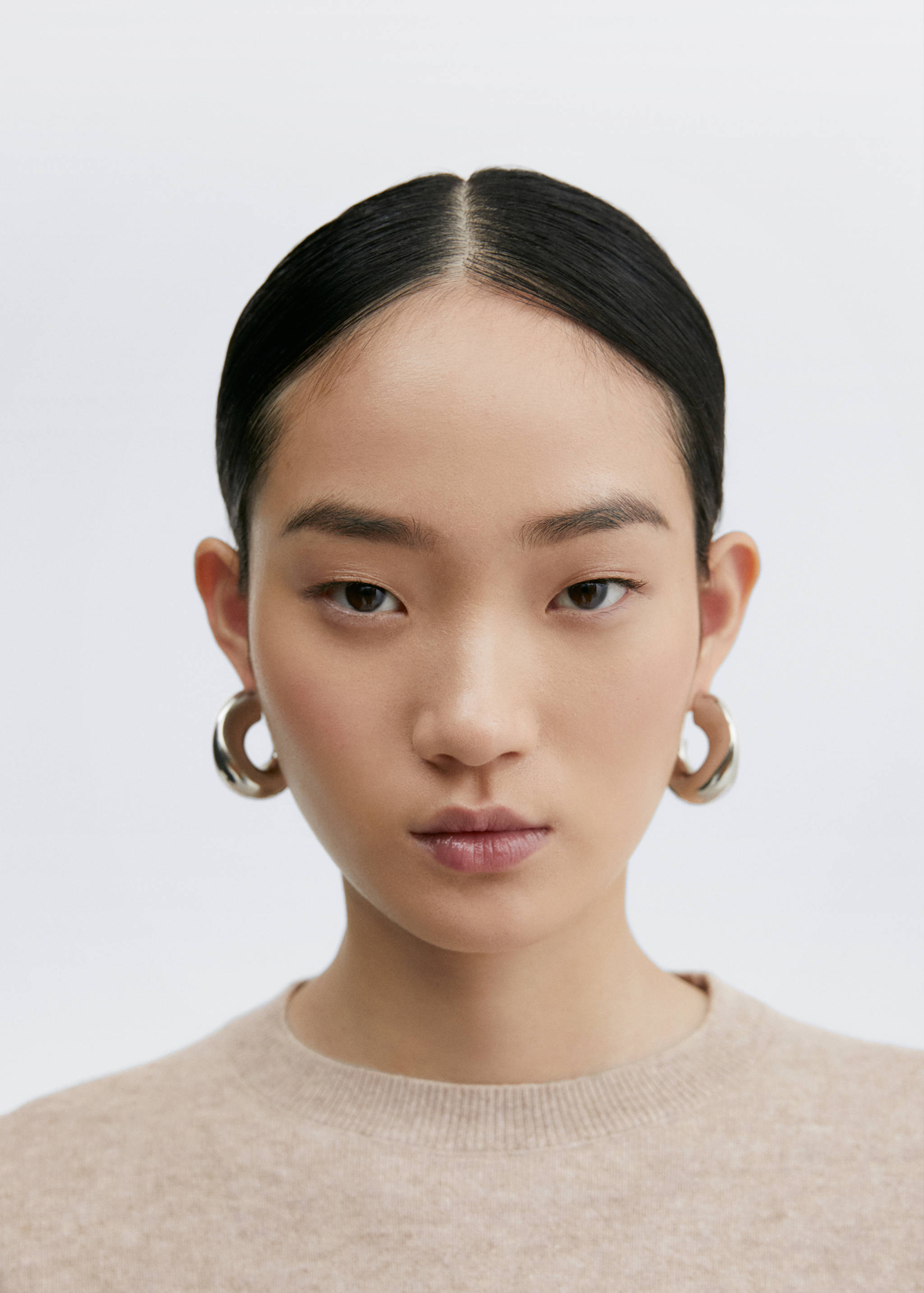 100%羊绒圆领毛衣 - null