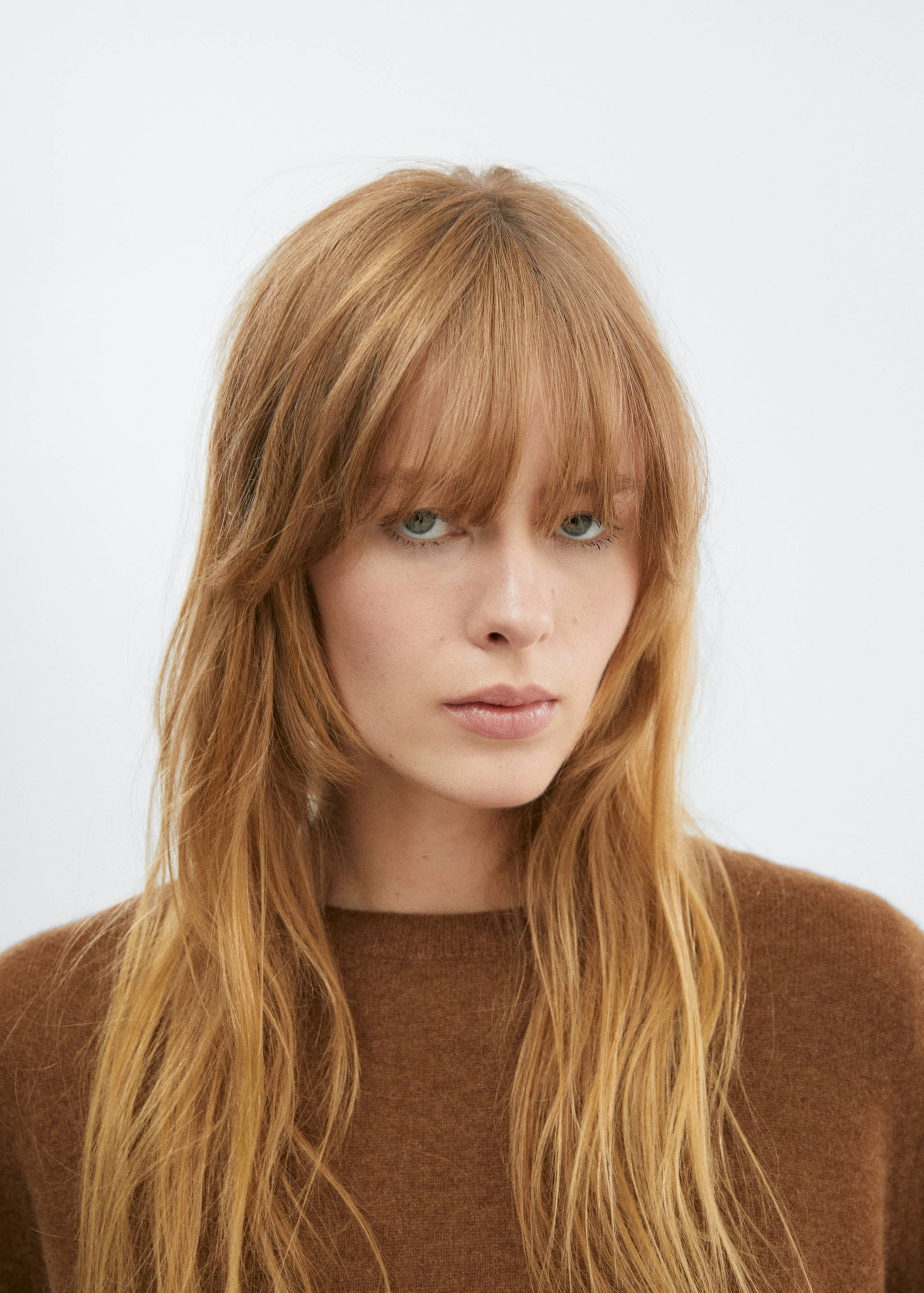 100%羊绒圆领毛衣 - null