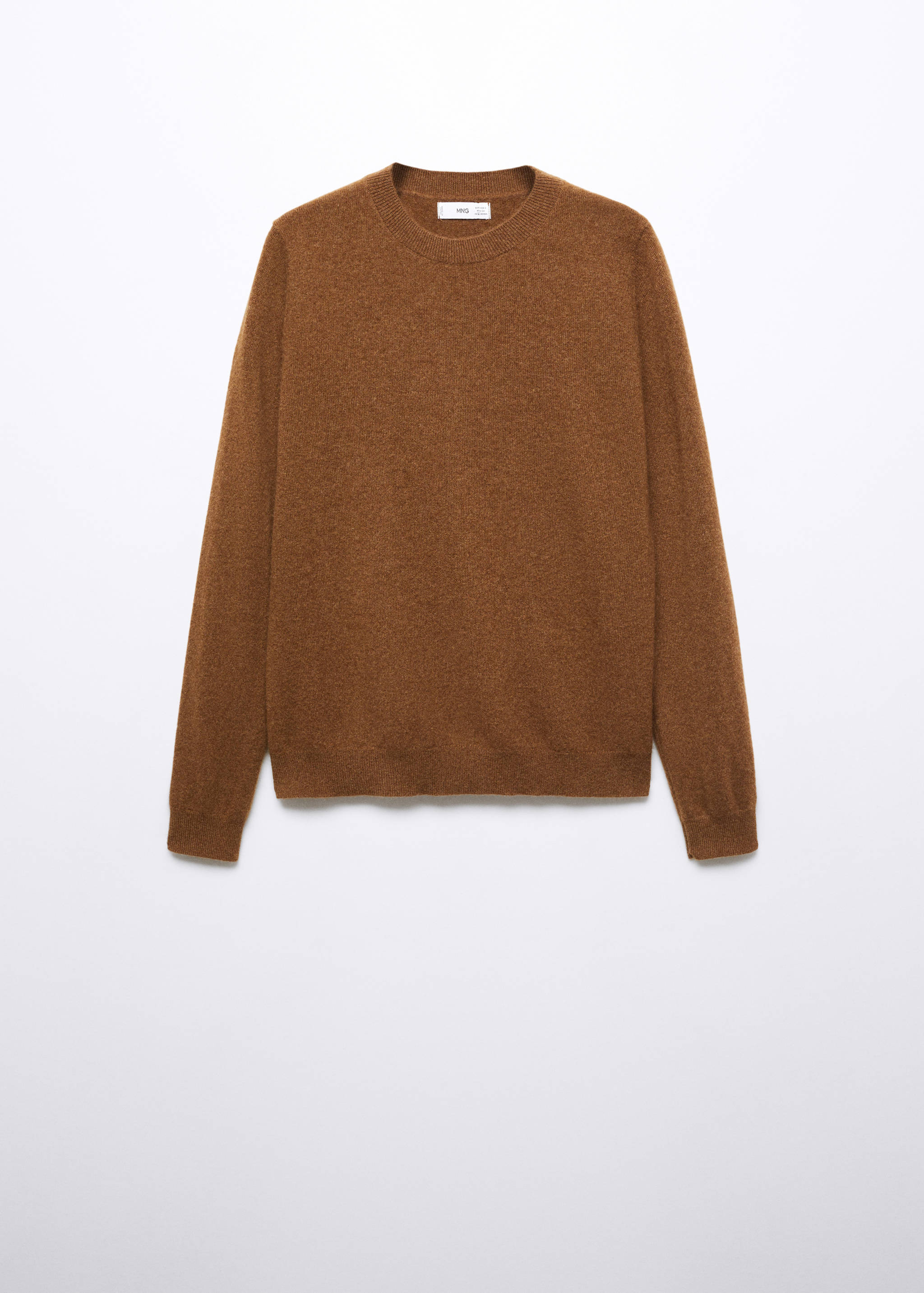 100%羊绒圆领毛衣 - null