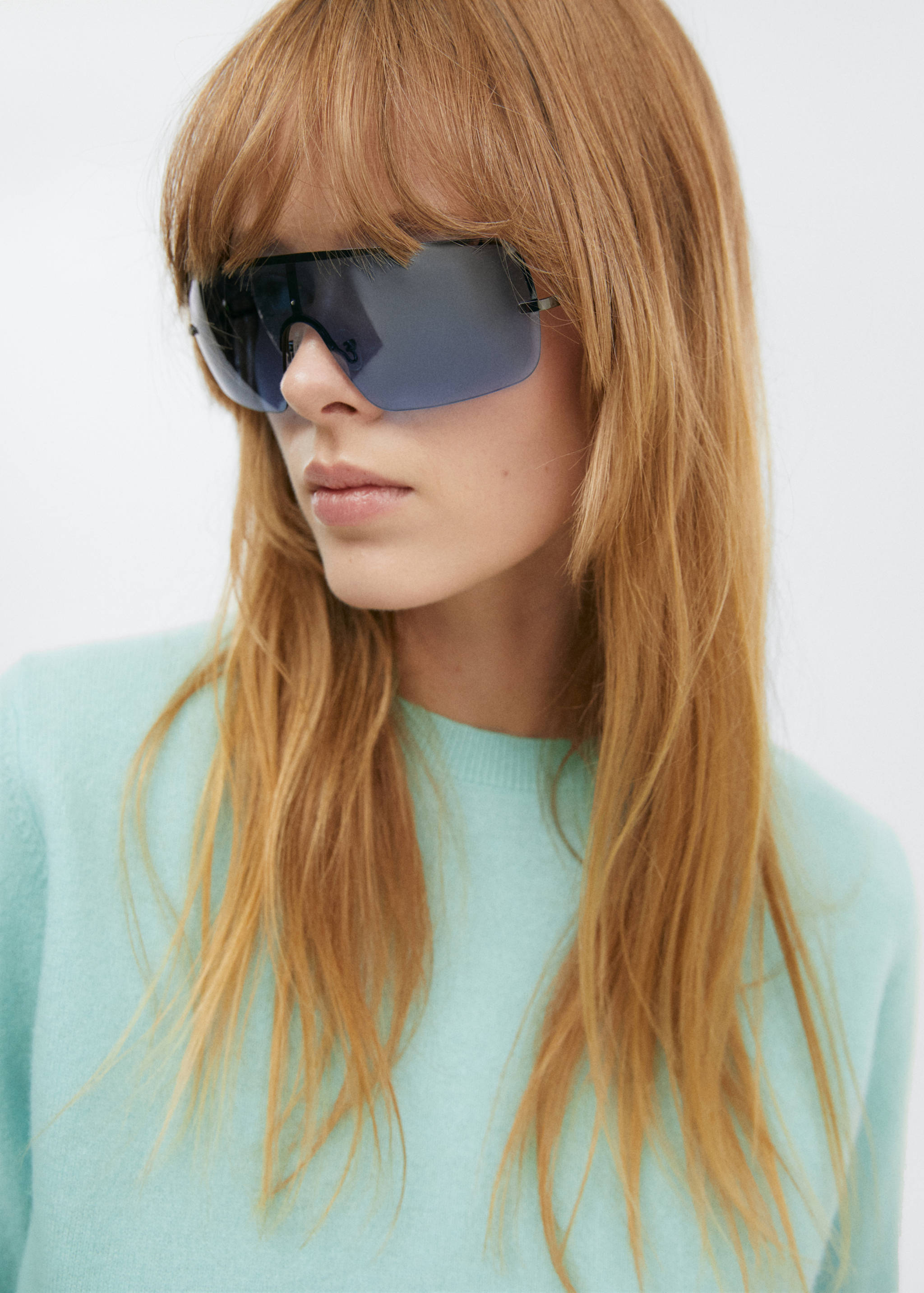 100%羊绒圆领毛衣 - null