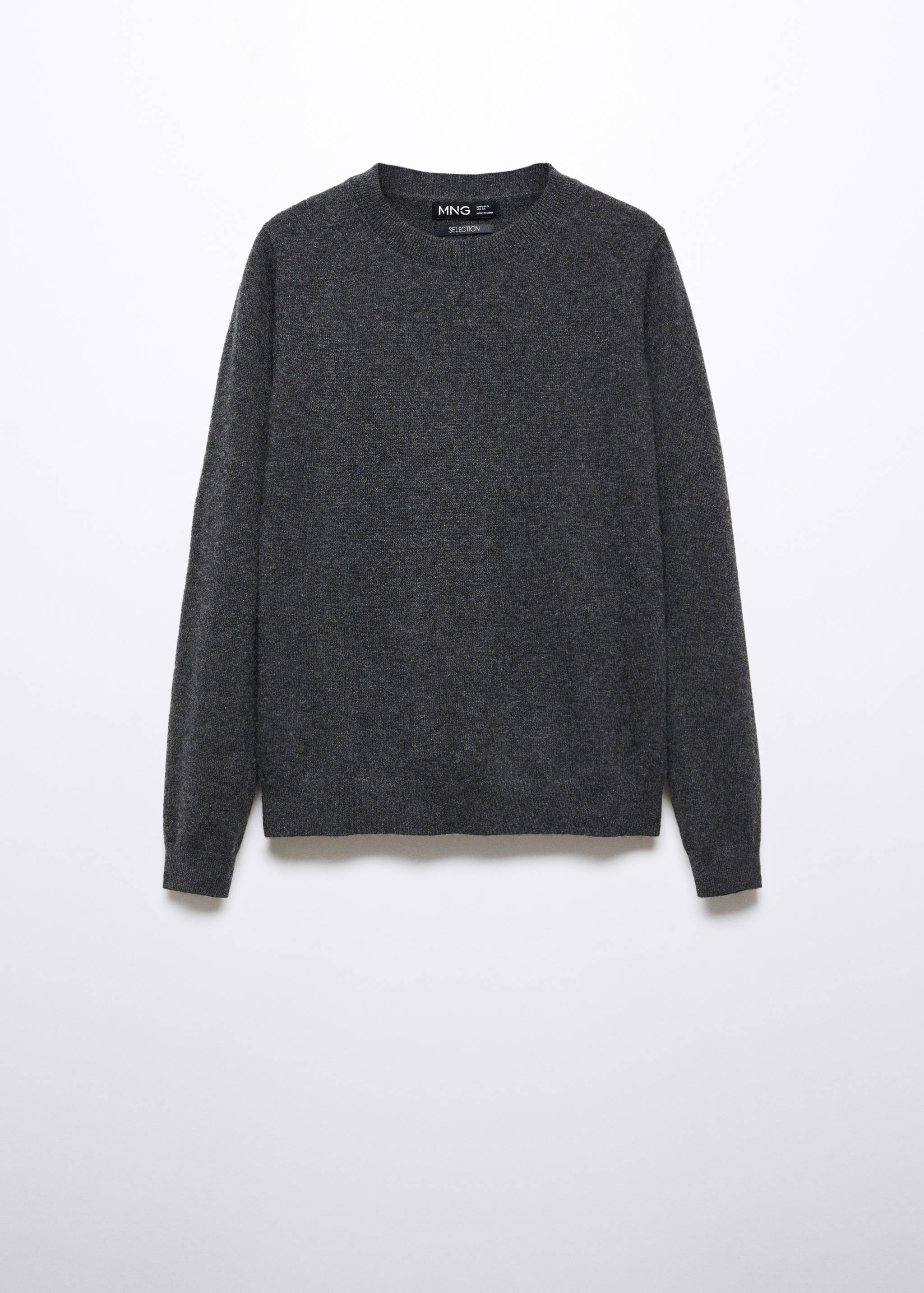 100%羊绒圆领毛衣 - null