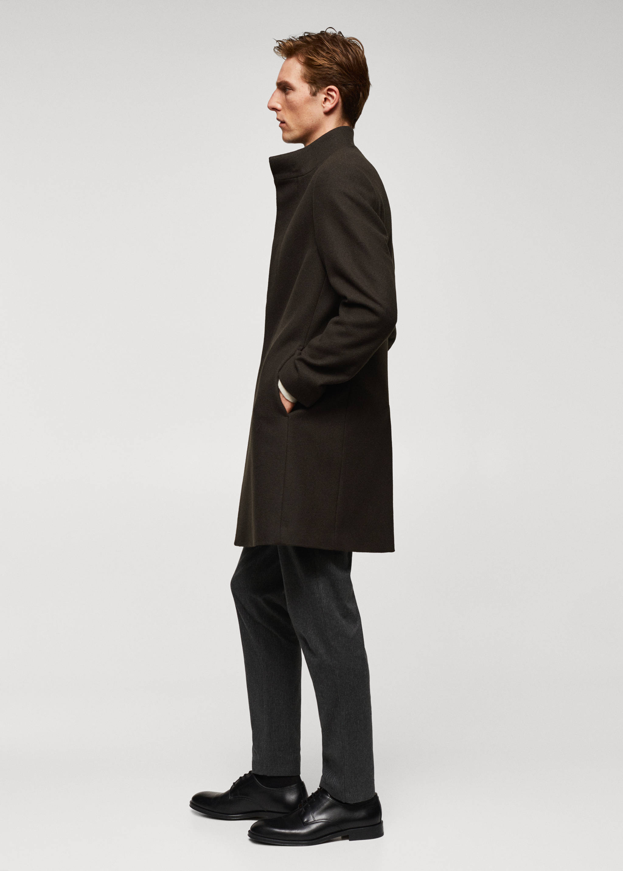 Wool funnel neck coat - Details of the article 2