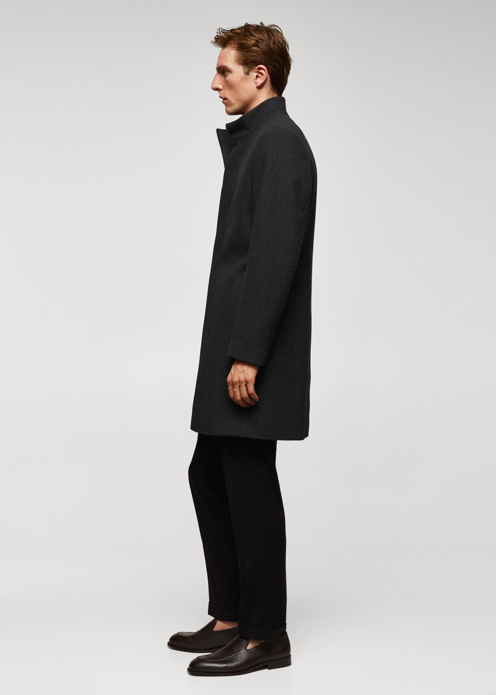 Wool funnel neck coat - Details of the article 2